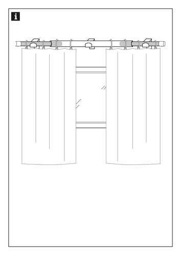 Gardinenstange-Set - weiß - mit Zubehör - 180-310 cm