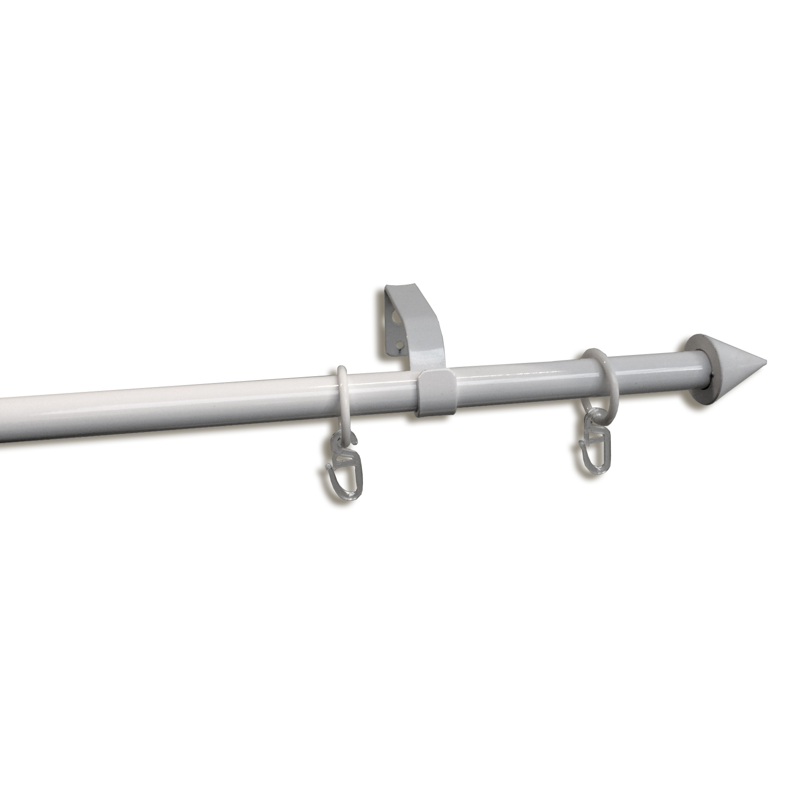 Gardinenstange - weiß - ausziehbar - 120-180 cm