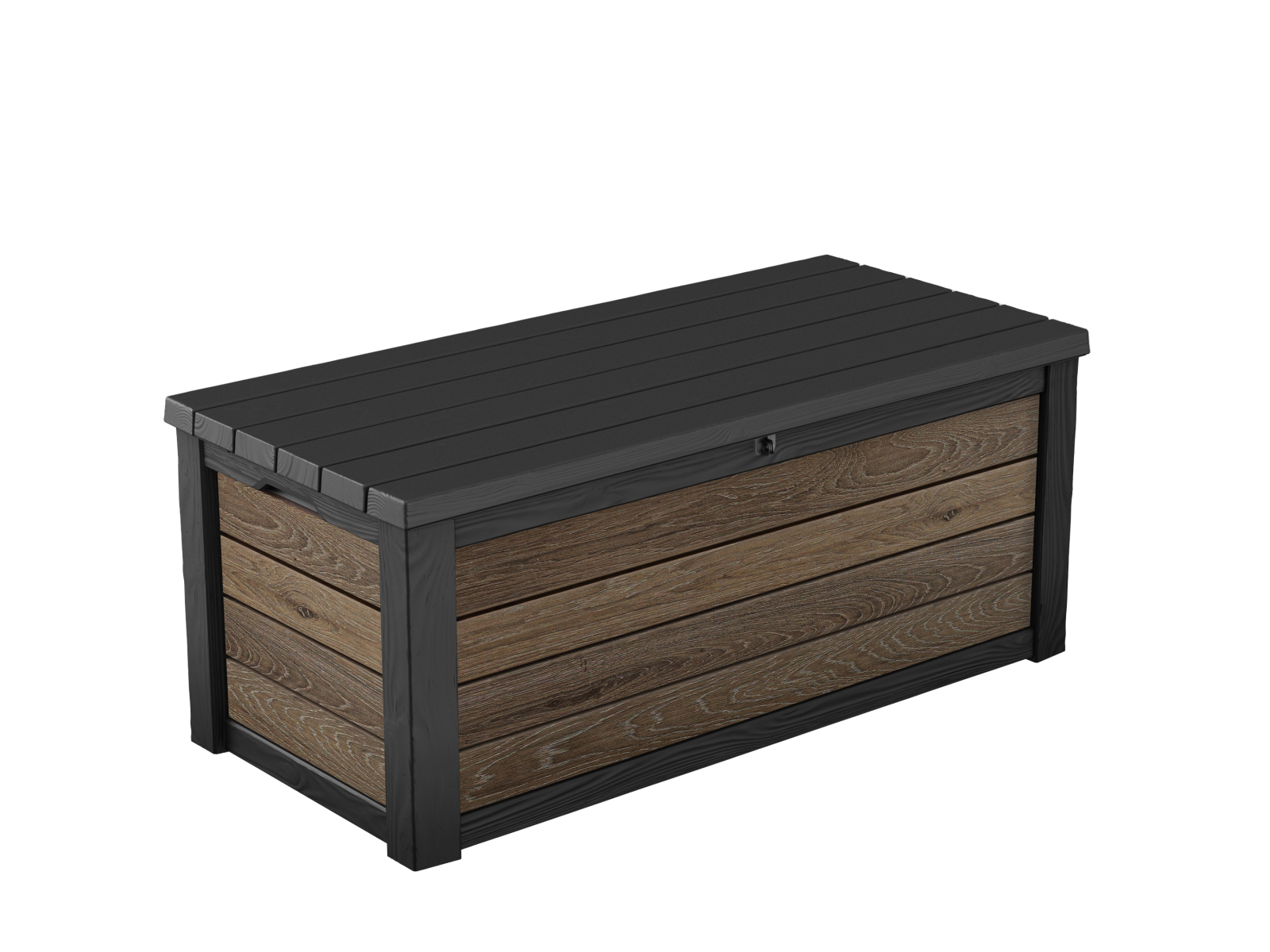 Garten-Kissenbox - Walnut-anthrazit - Holzoptik - 570 Liter