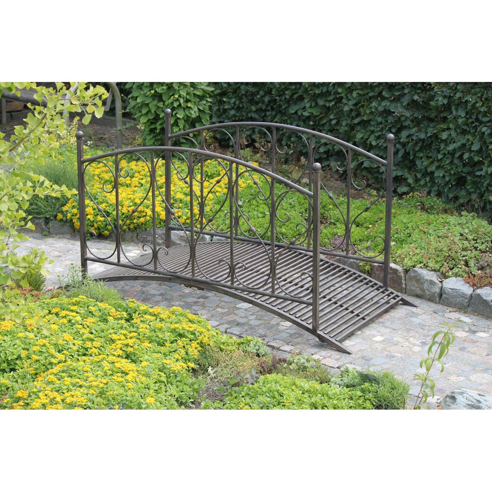 Gartenbrücke DUKONO - mit Geländer