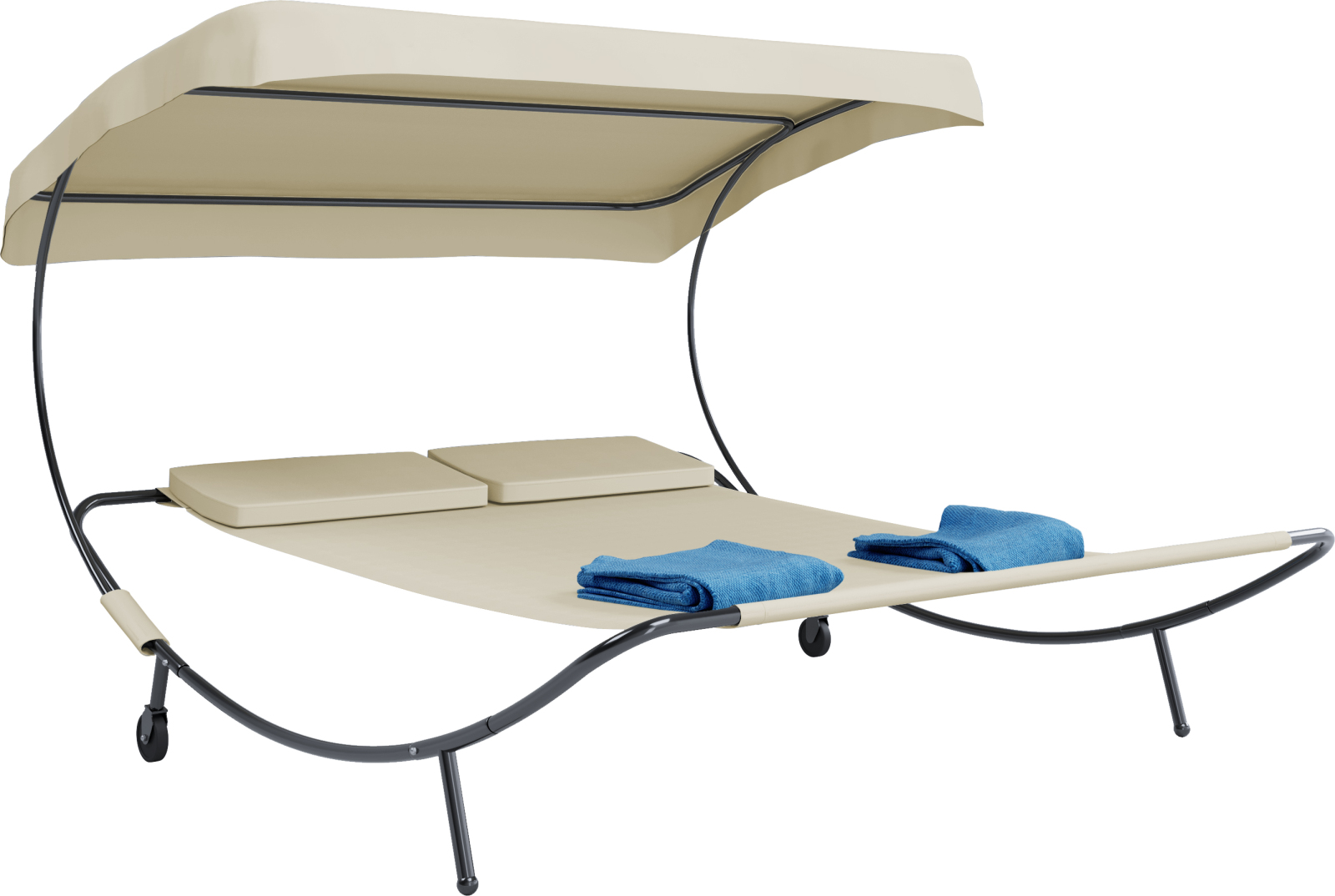 Gartenliege BINDOX - creme-beige - 180x200 cm