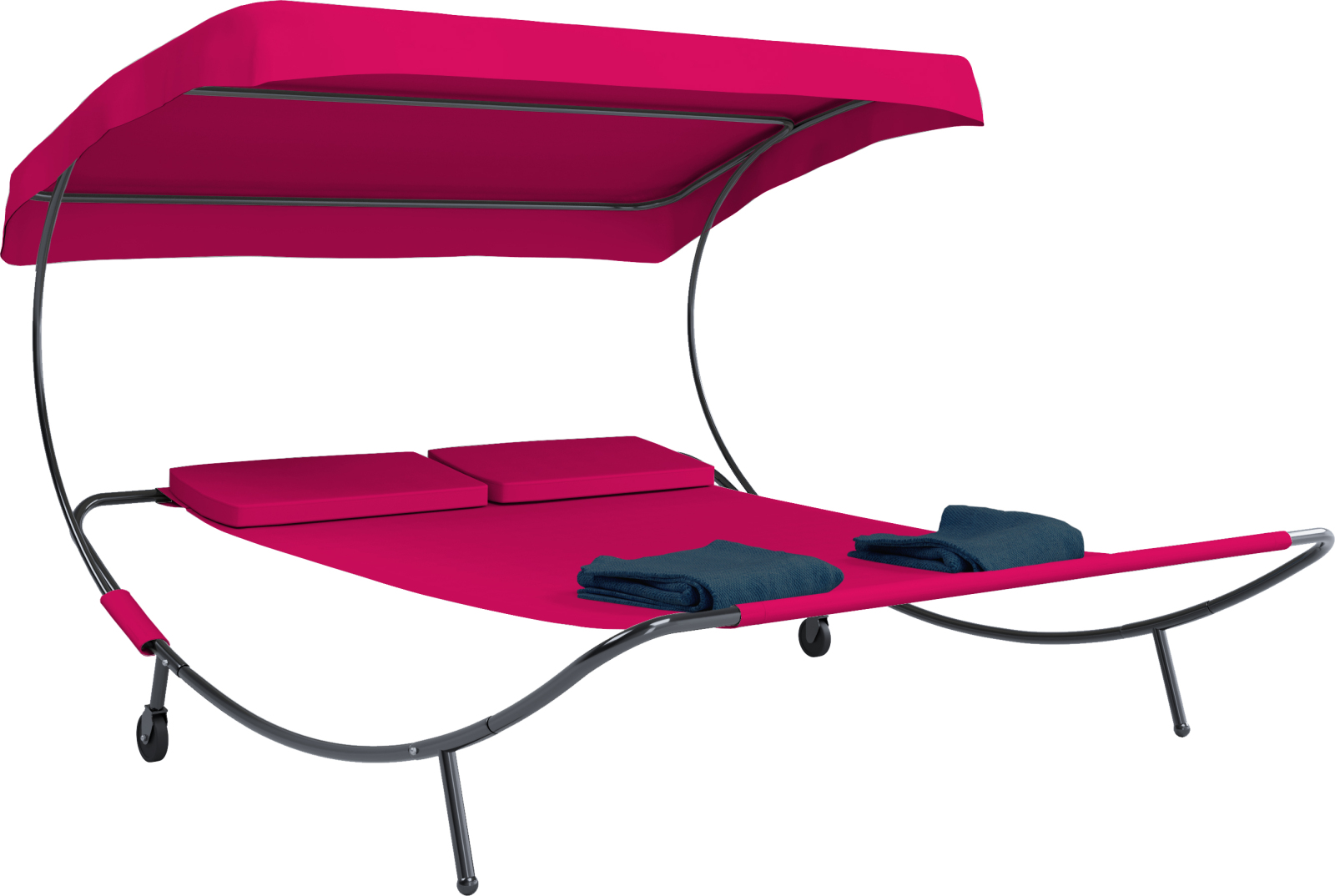 Gartenliege BINDOX - pink - 180x200 cm
