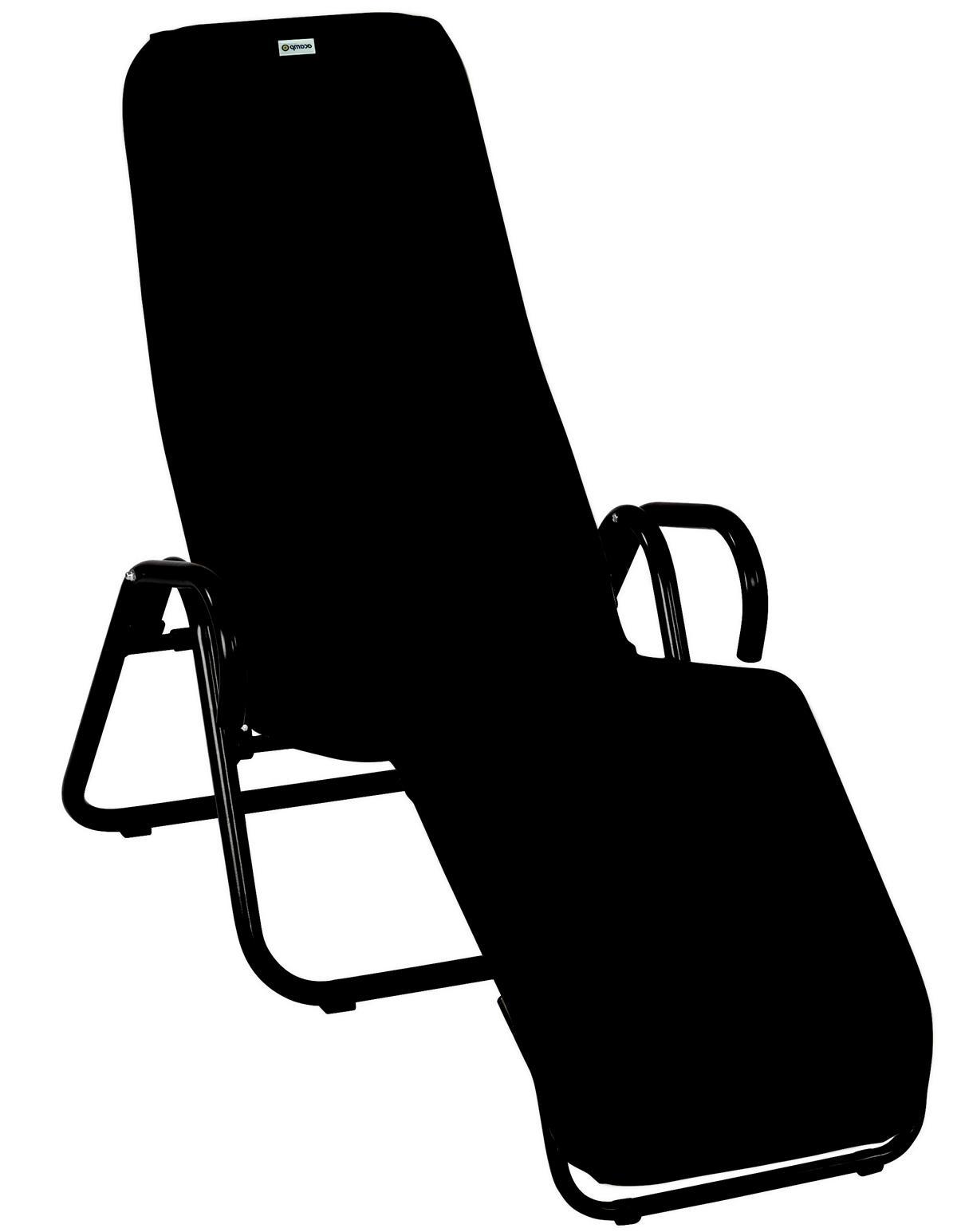 Gartenliege - nero-anthrazit - klappbar - 75x137 cm