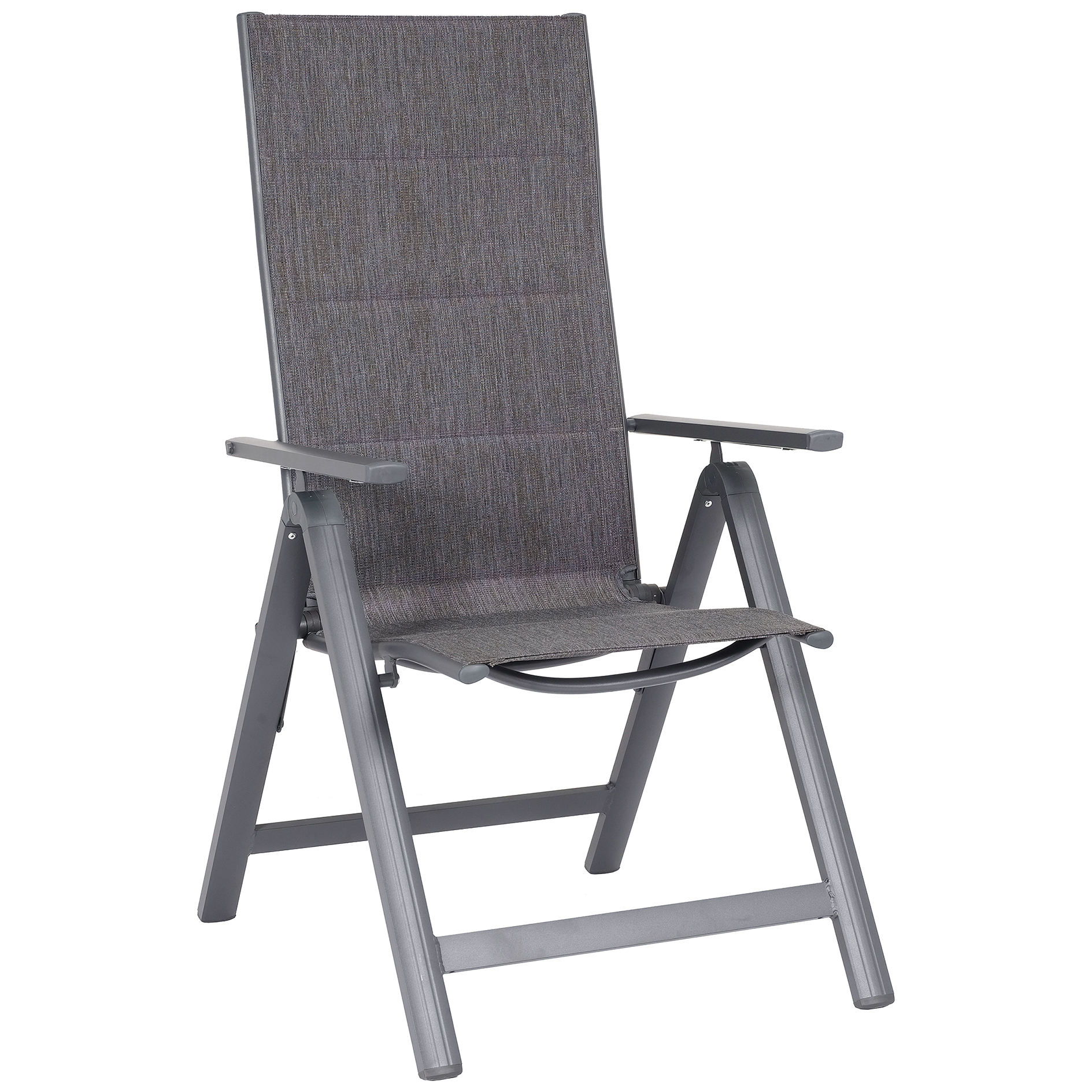 Gartensessel - dunkelgrau - Aluminium