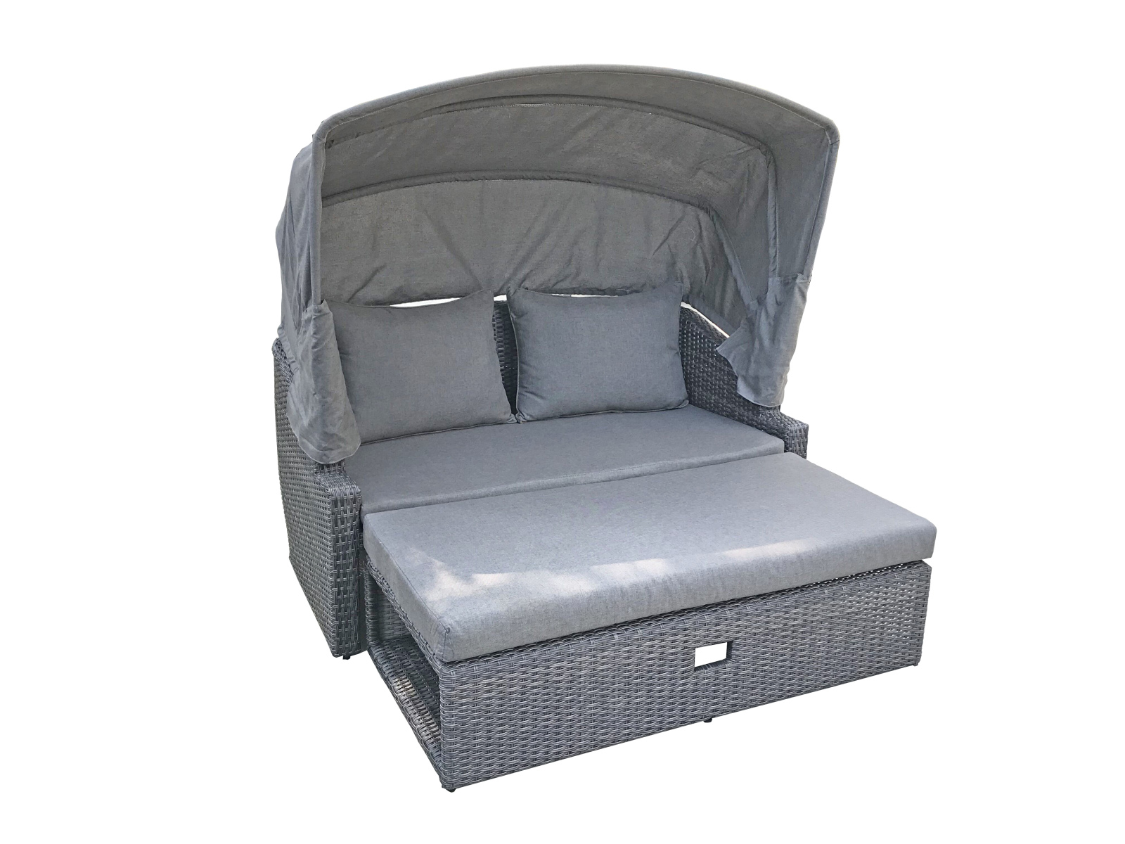 Gartensofa MONTE CARLO - grau - mit Sonnendach
