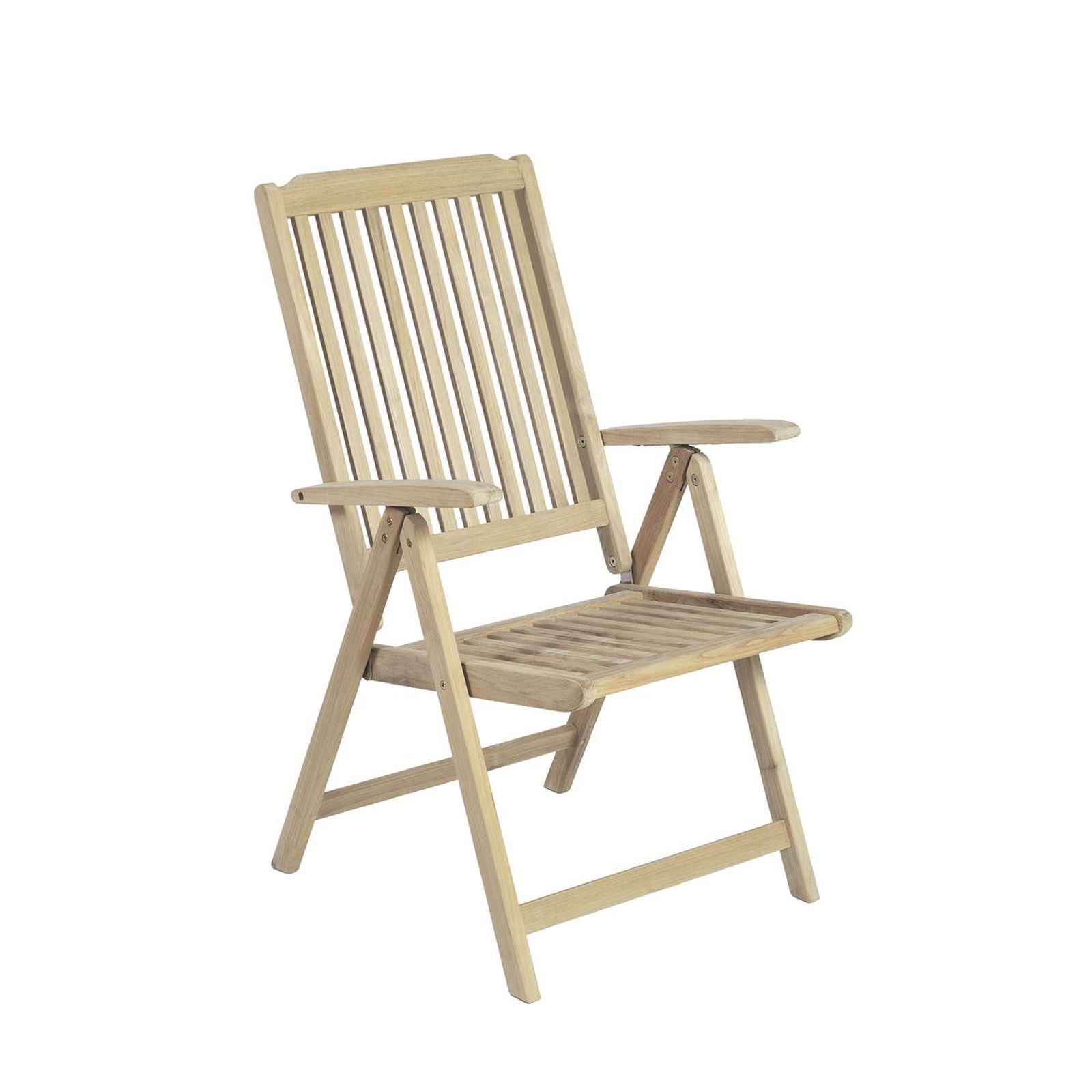 Gartenstuhl SOLO - Teak Massivholz - verstellbar