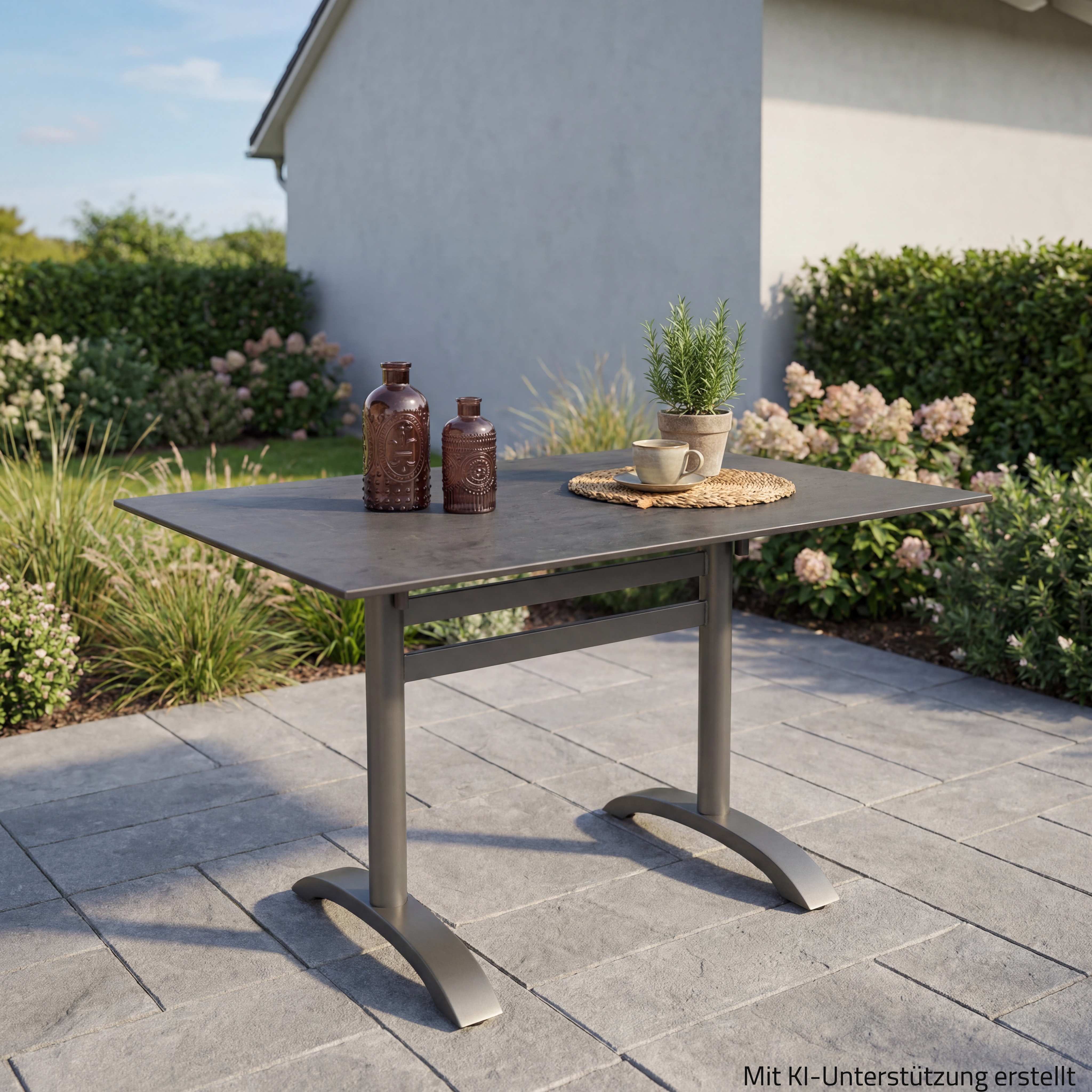 Gartentisch - anthrazit-cemento anthracite - 120x80 cm