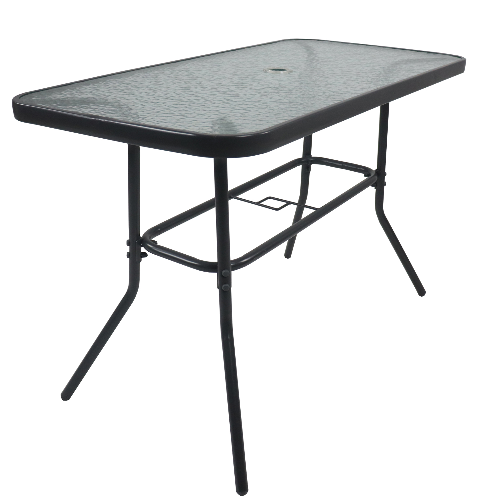 Gartentisch - anthrazit - Glasplatte - 110x55 cm