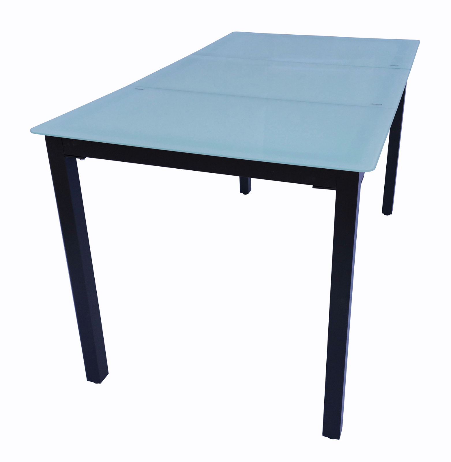 Gartentisch - anthrazit - Mattglas - 140x80 cm