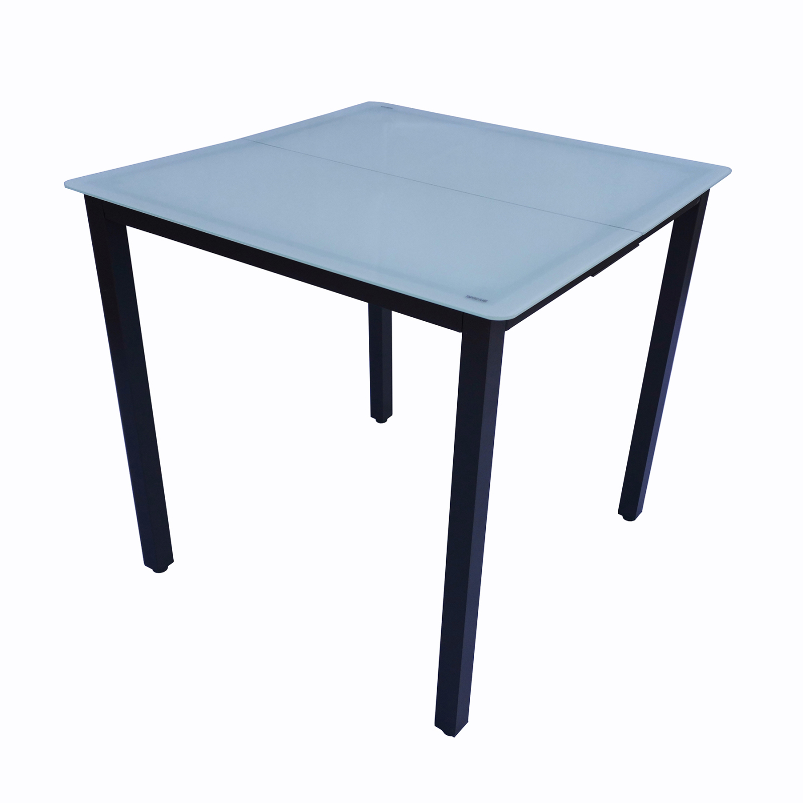 Gartentisch - anthrazit - Mattglas - 80x80 cm