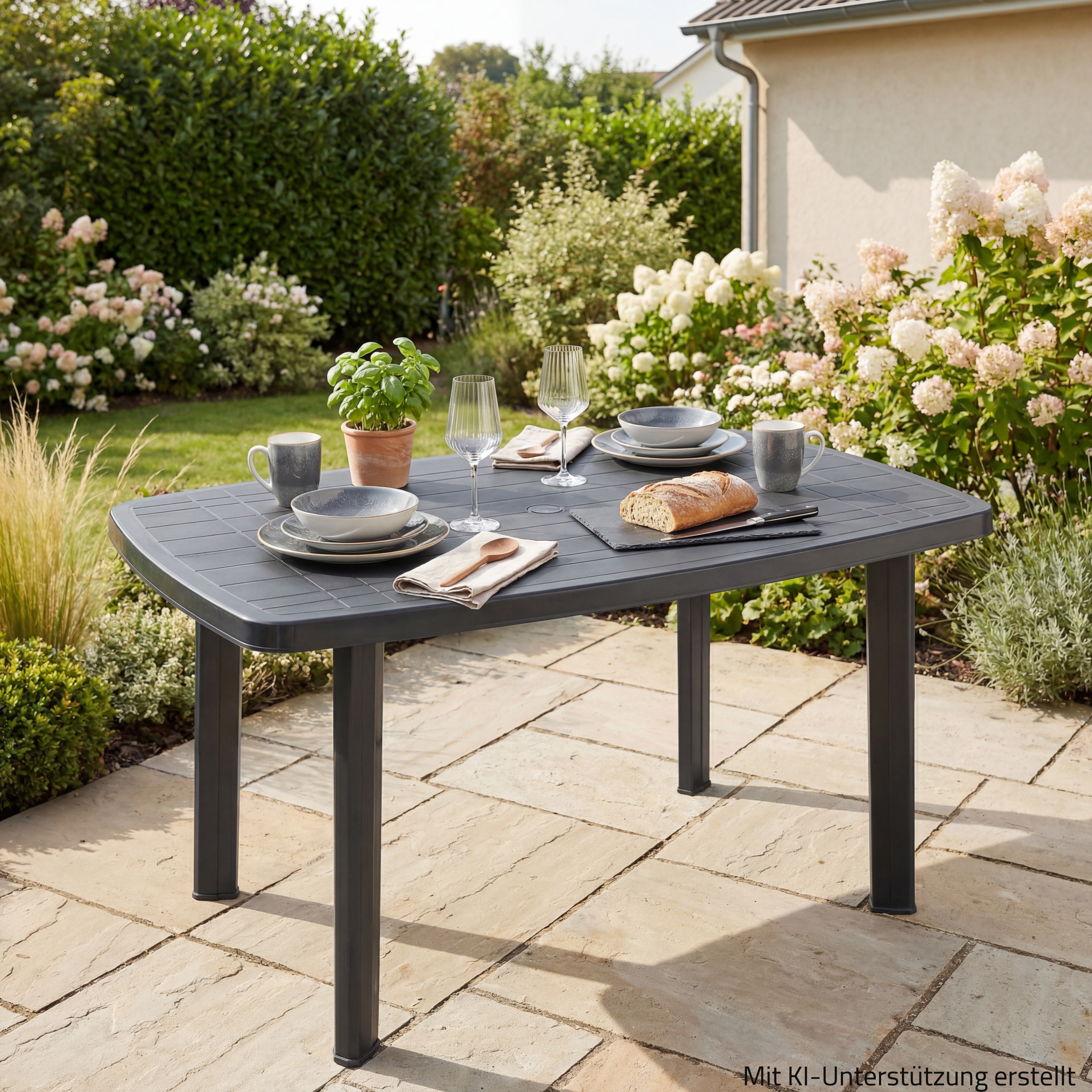 Gartentisch - anthrazit - wetterfest