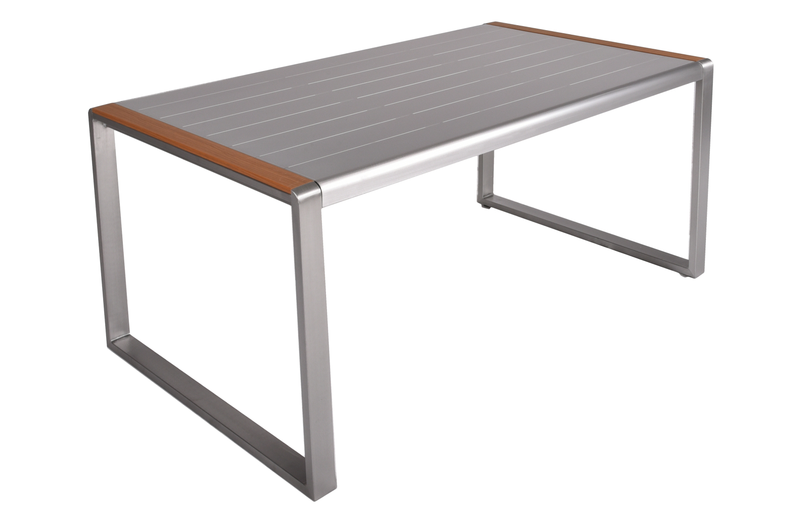 Gartentisch AVA - silber - Aluminium - 160x90 cm