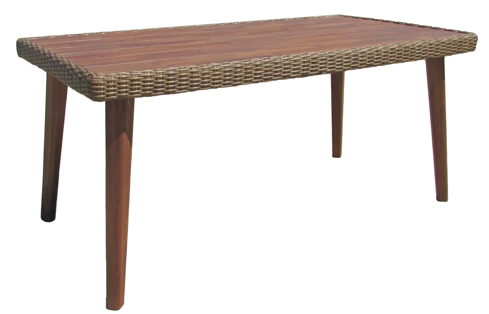 Gartentisch CARSON - braun - Akazie Massivholz - 90x162 cm