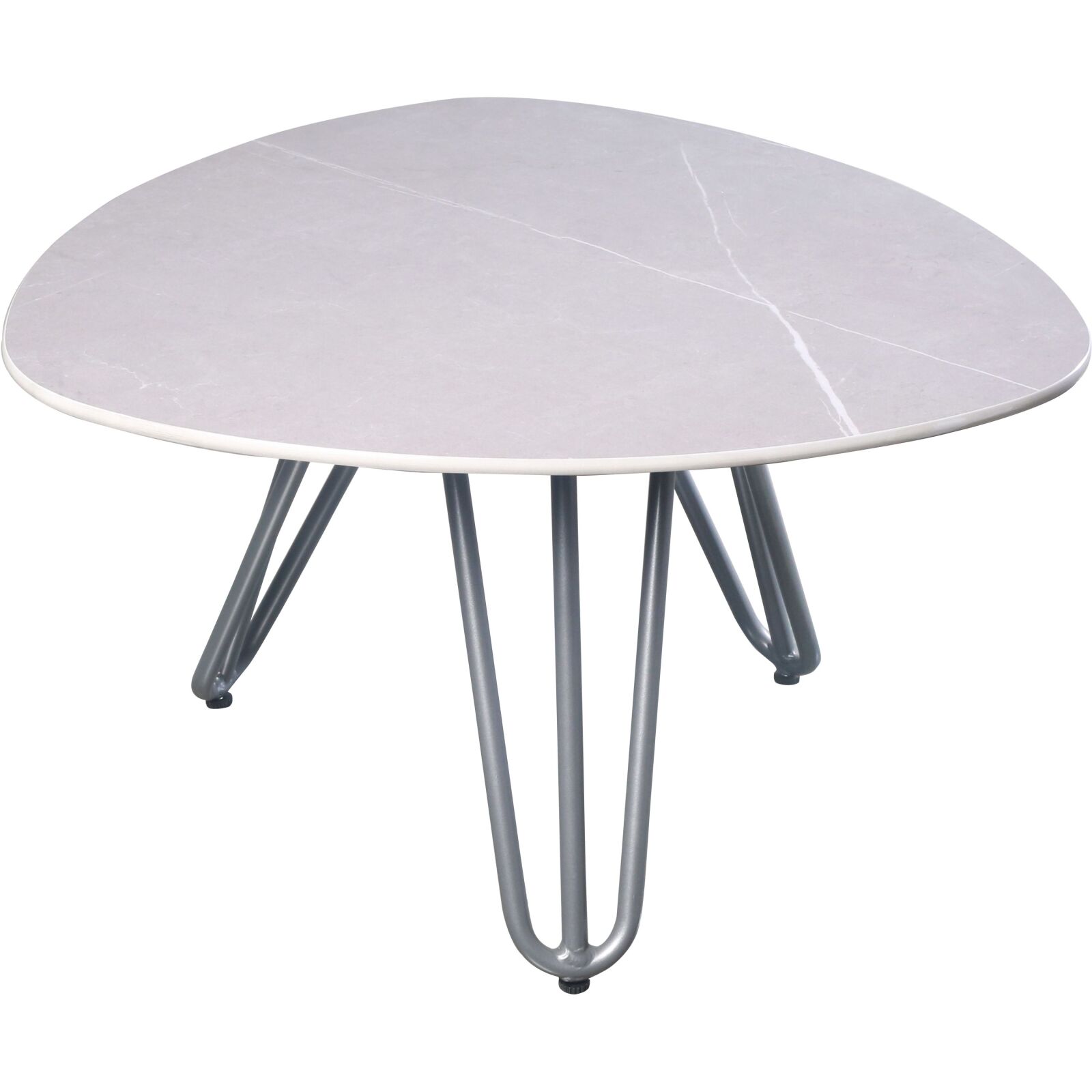Gartentisch EMILIA - grau - gesinterter Stein - 68x68 cm
