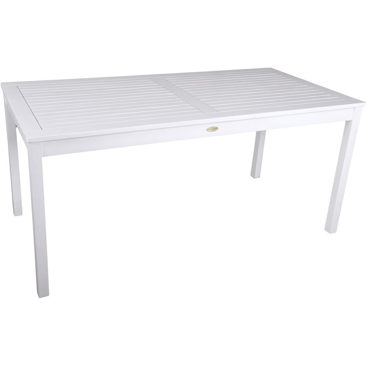 Gartentisch MALMÖ - white washed - Eukalyptusholz massiv - 80x165 cm