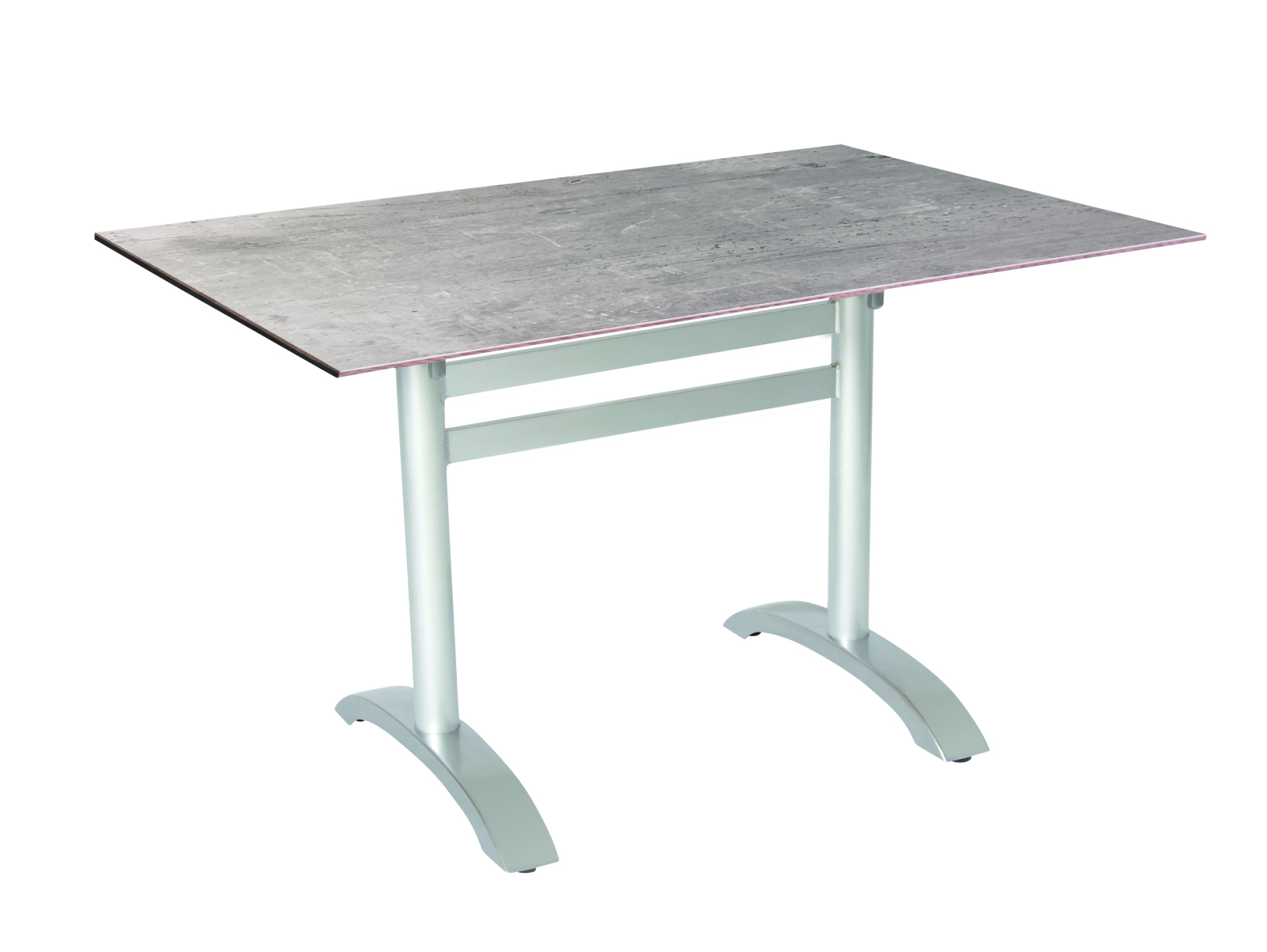 Gartentisch - platin-cemento grigio - 120x80 cm