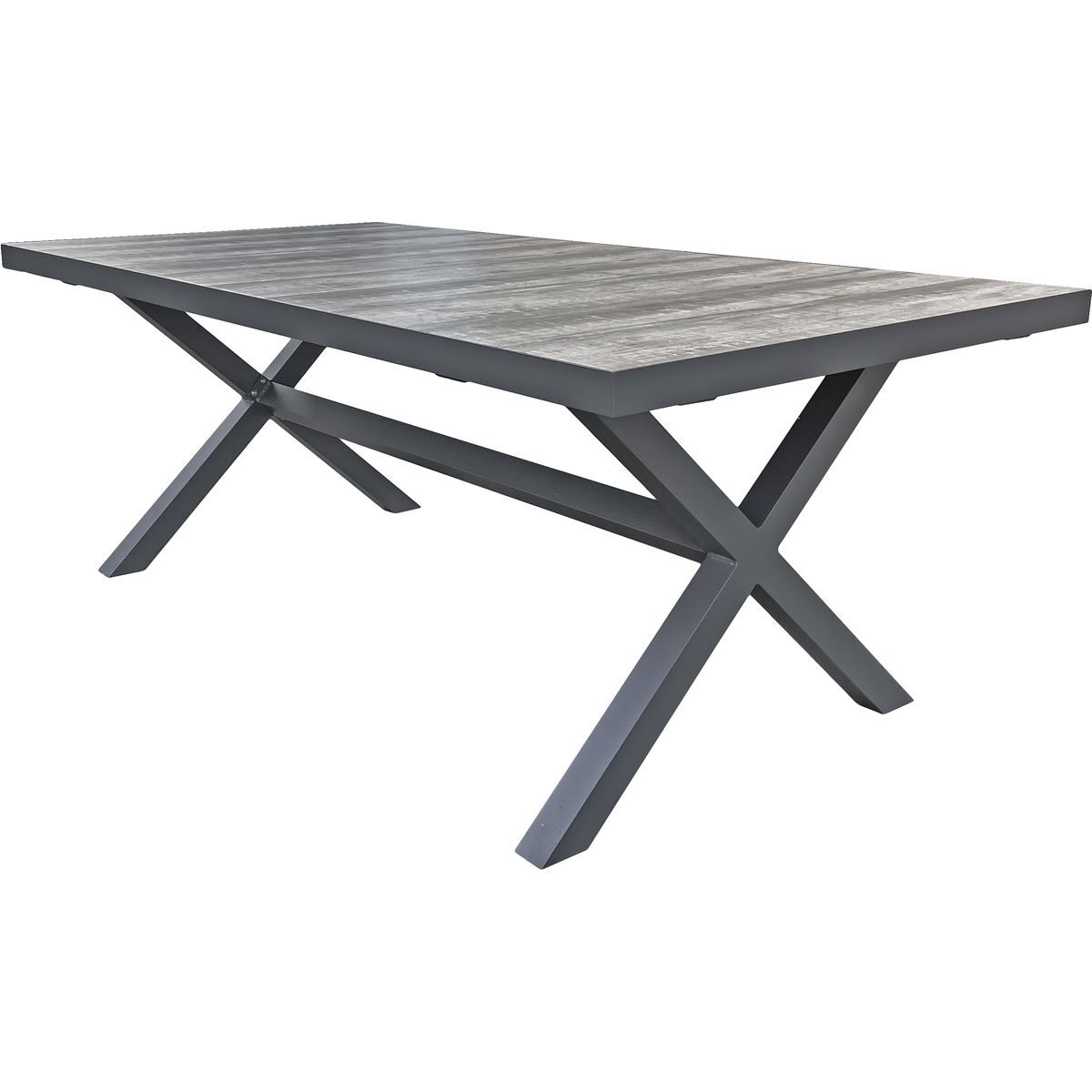 Gartentisch RANA - Eiche-Optik - grau - Keramik - 202x100 cm