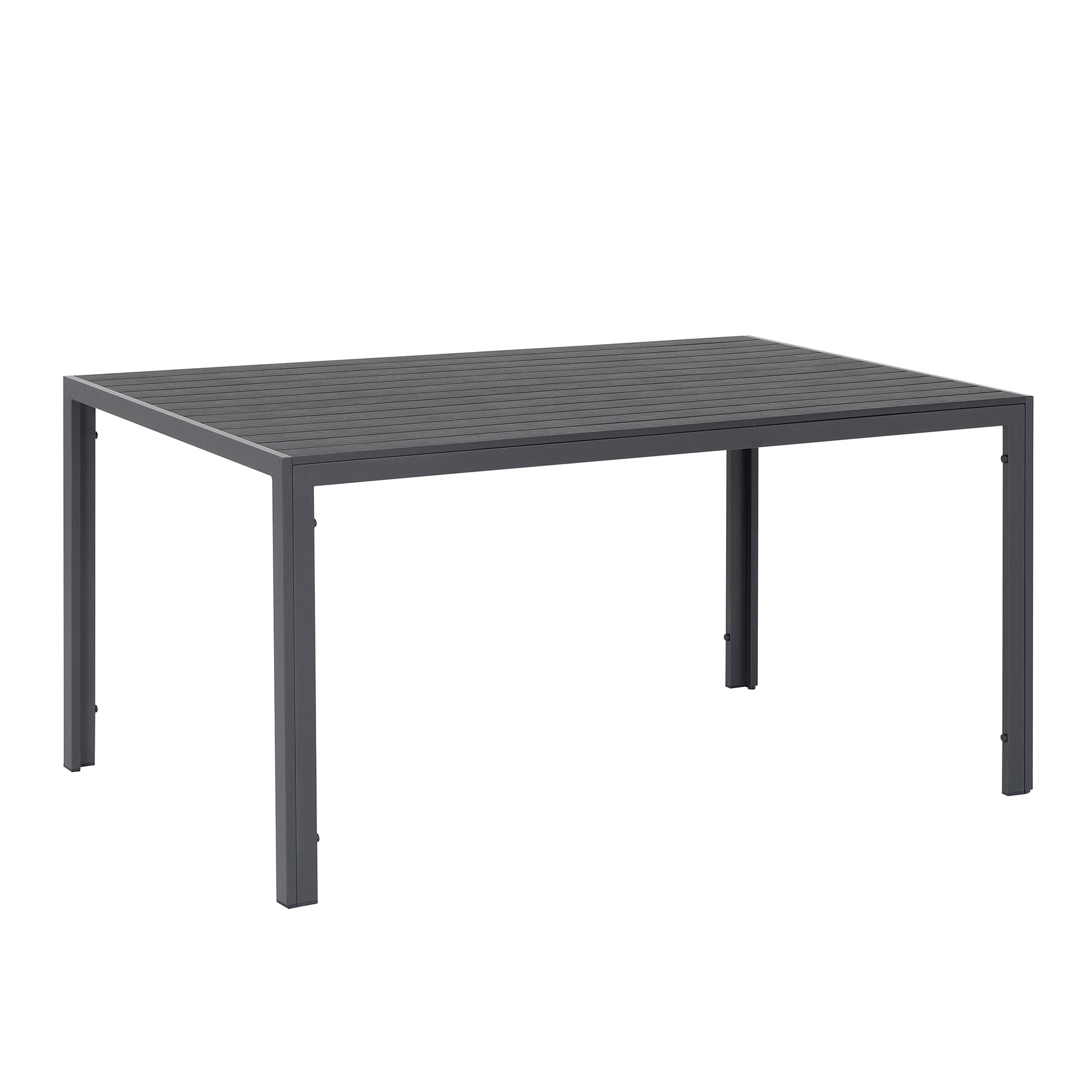 Gartentisch - schwarz - 150x90 cm