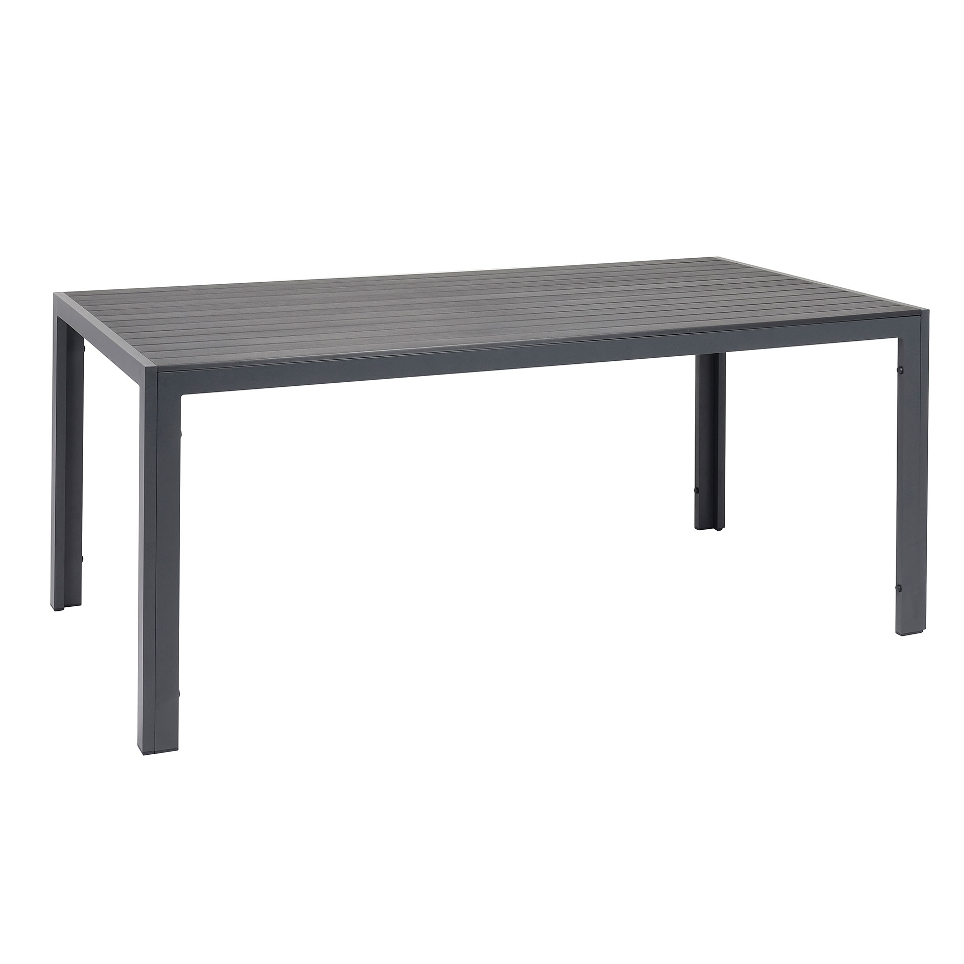 Gartentisch - schwarz - 180x90 cm