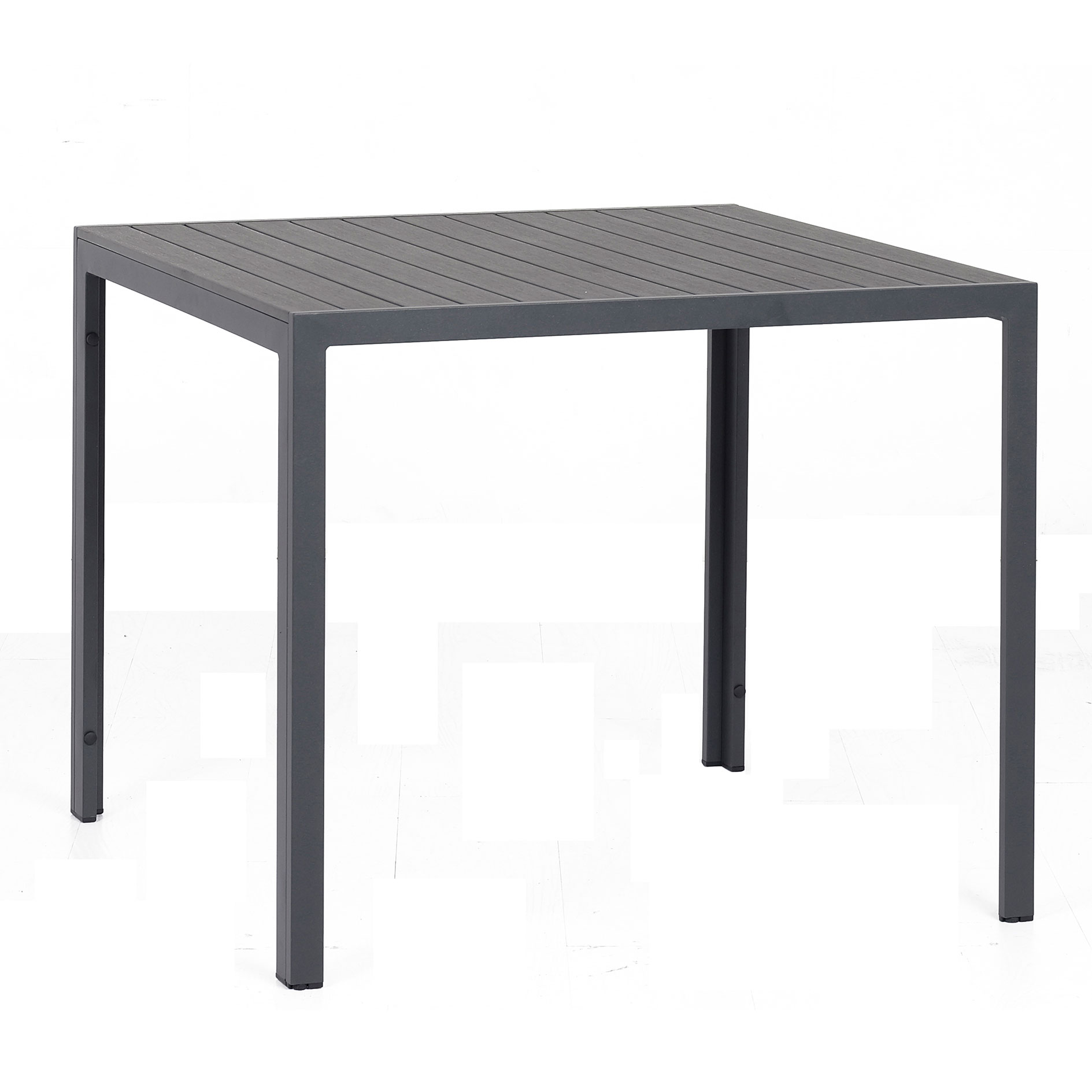 Gartentisch - schwarz - 90x90 cm