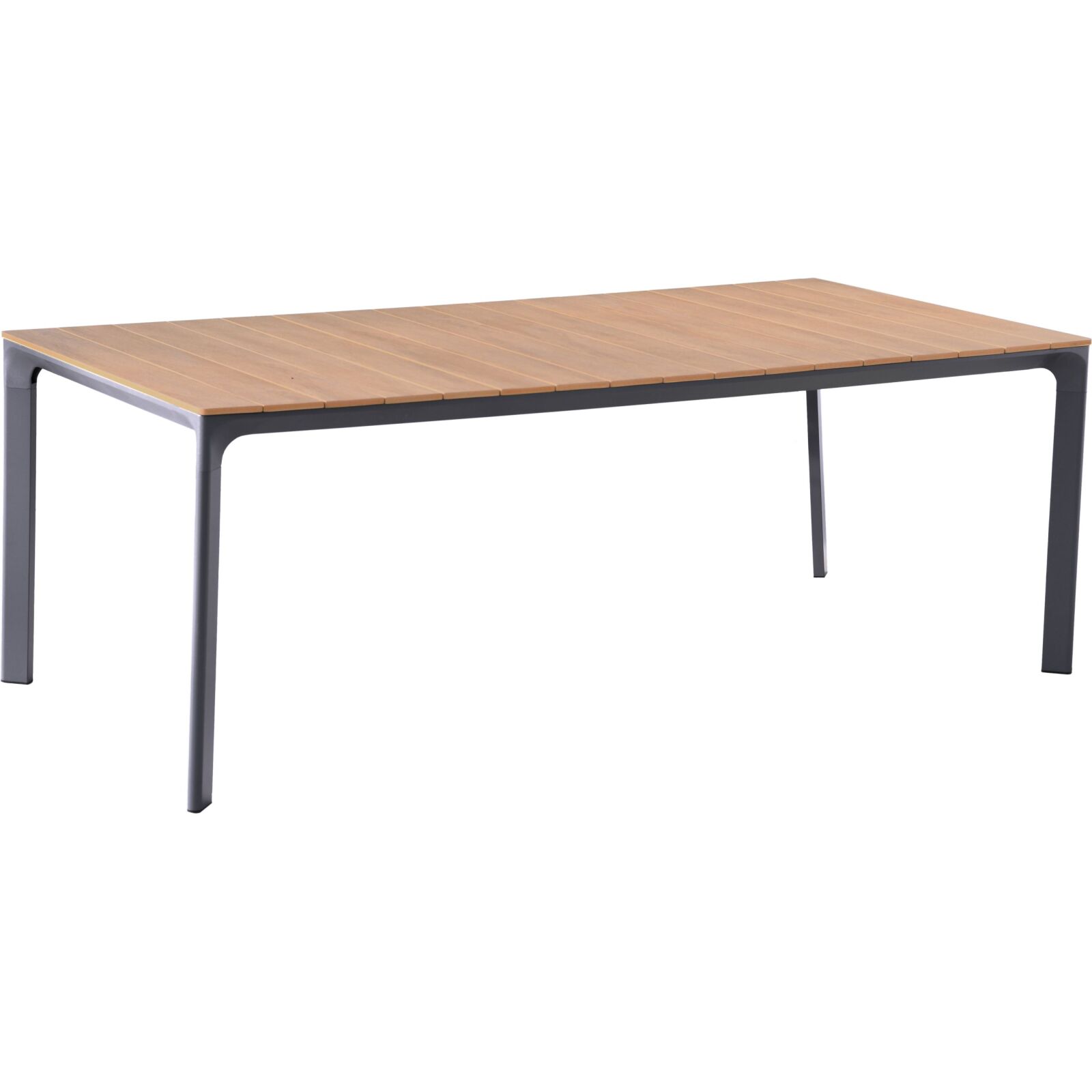 Gartentisch SILEA - anthrazit - Holz Optik - 100x208 cm