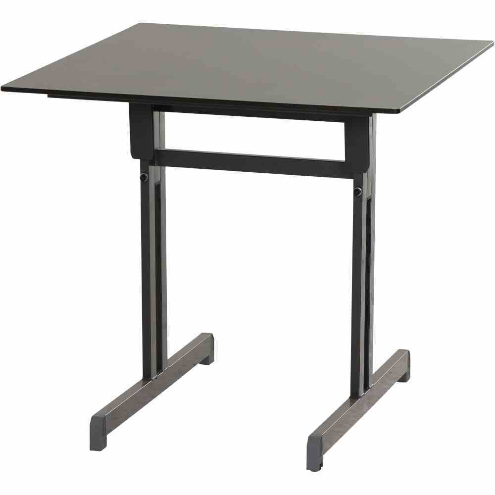 Gastrotisch - anthrazit - Tischplatte abklappbar - 80x80 cm