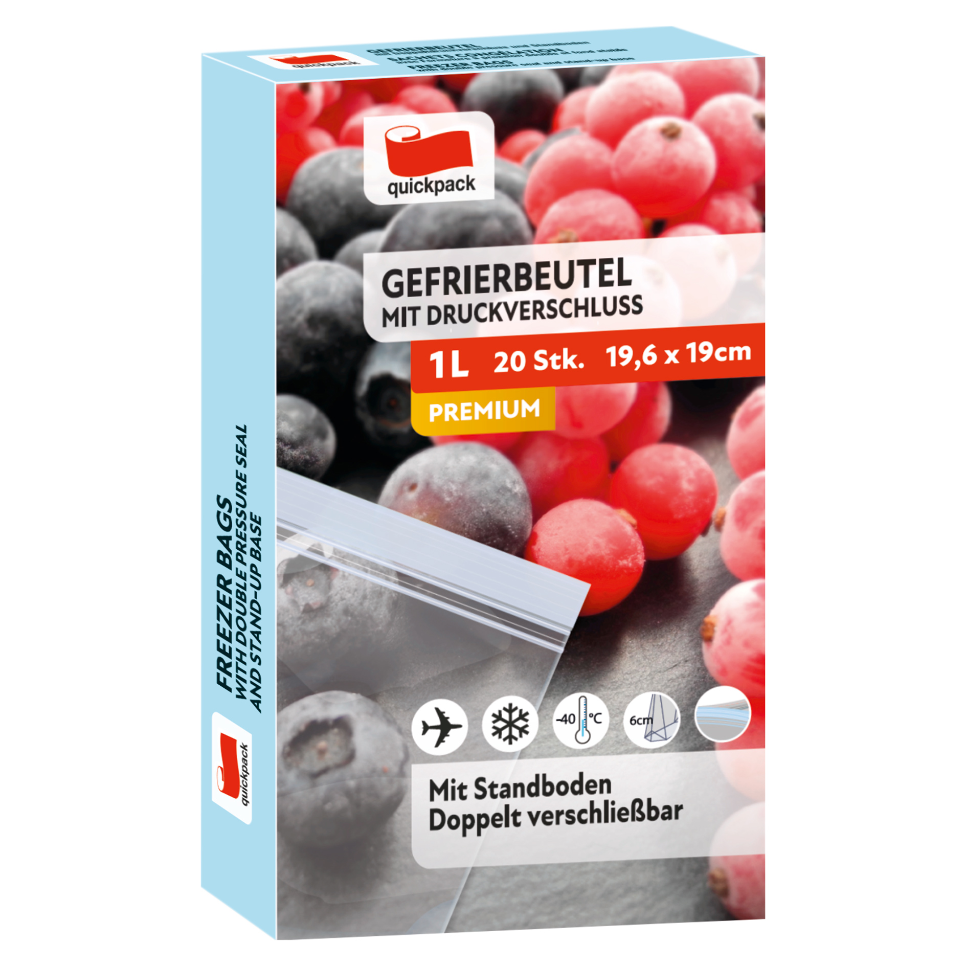 Gefrierbeutel - transparent - 1 Liter