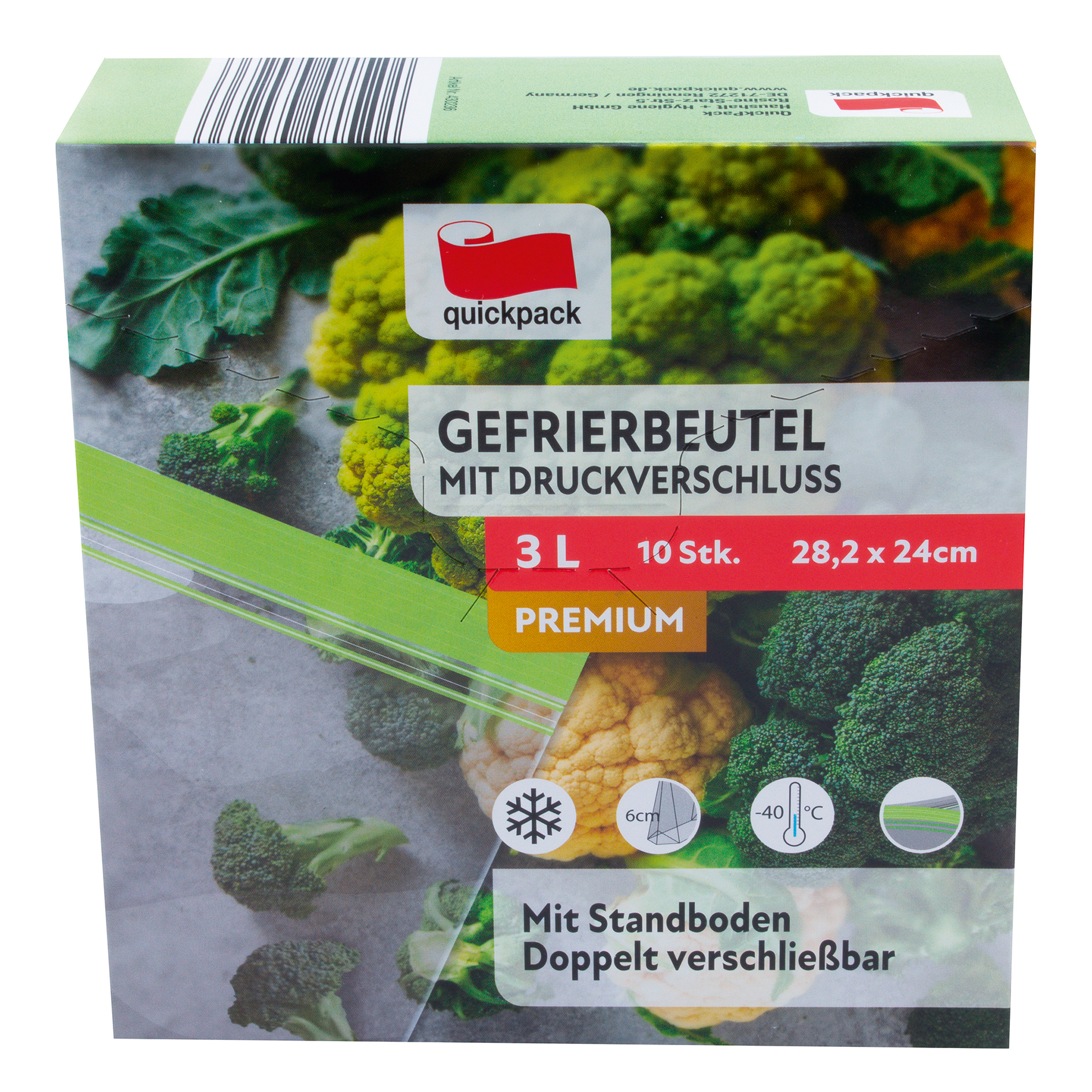 Gefrierbeutel - transparent - 3 Liter