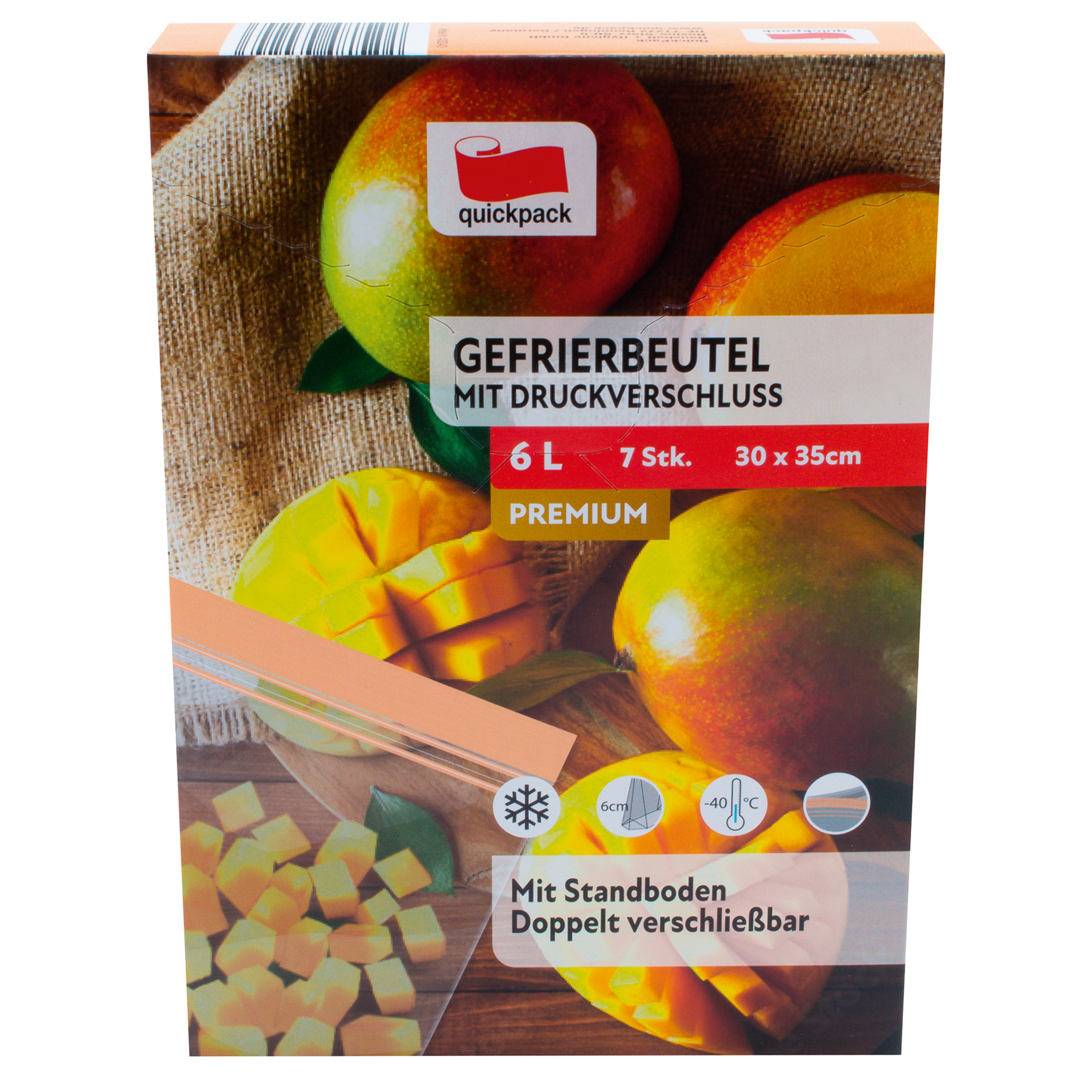 Gefrierbeutel - transparent - 6 Liter