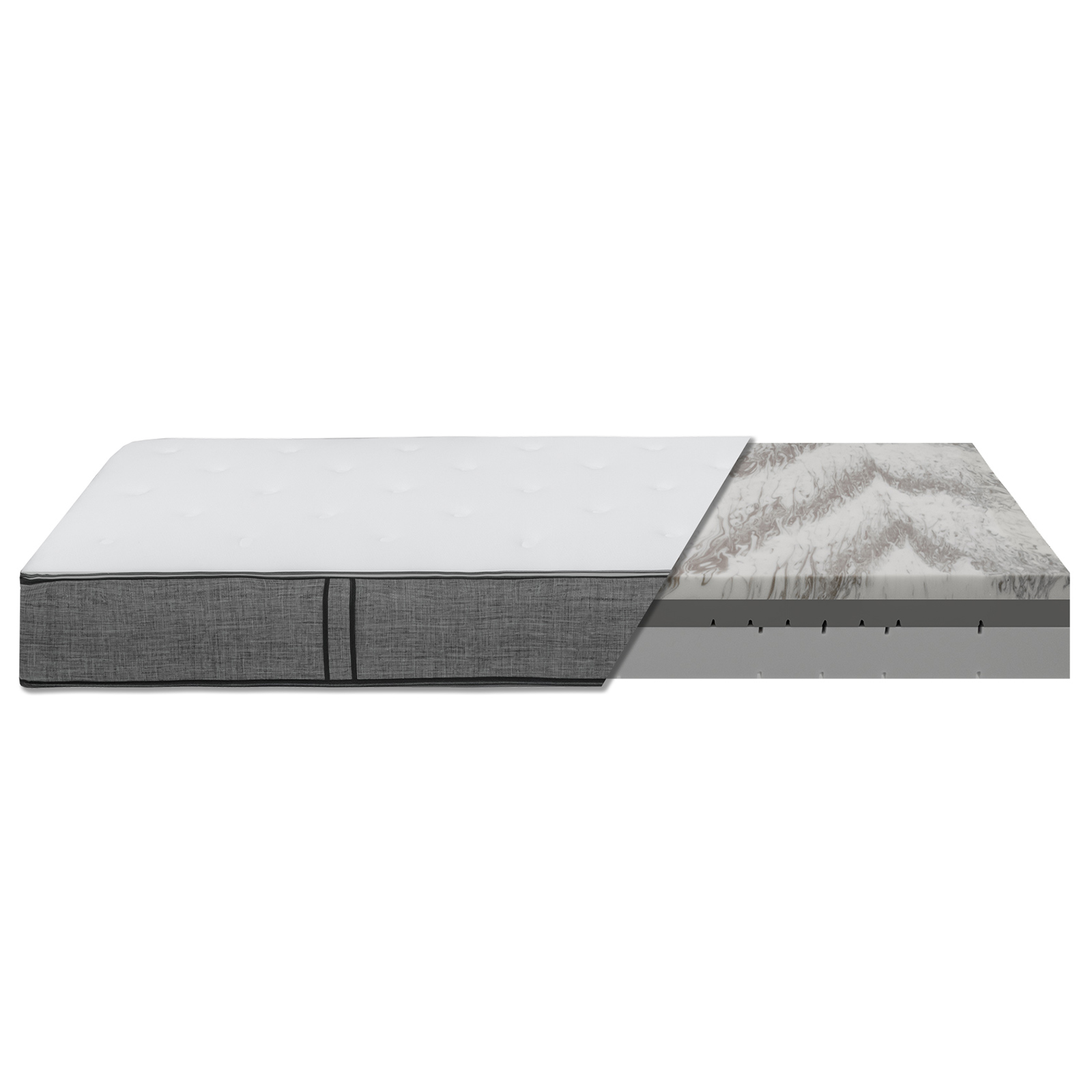 Gel-Kaltschaummatratze SILVERSLEEP - 3in1 Härtegrade - 90x190 cm