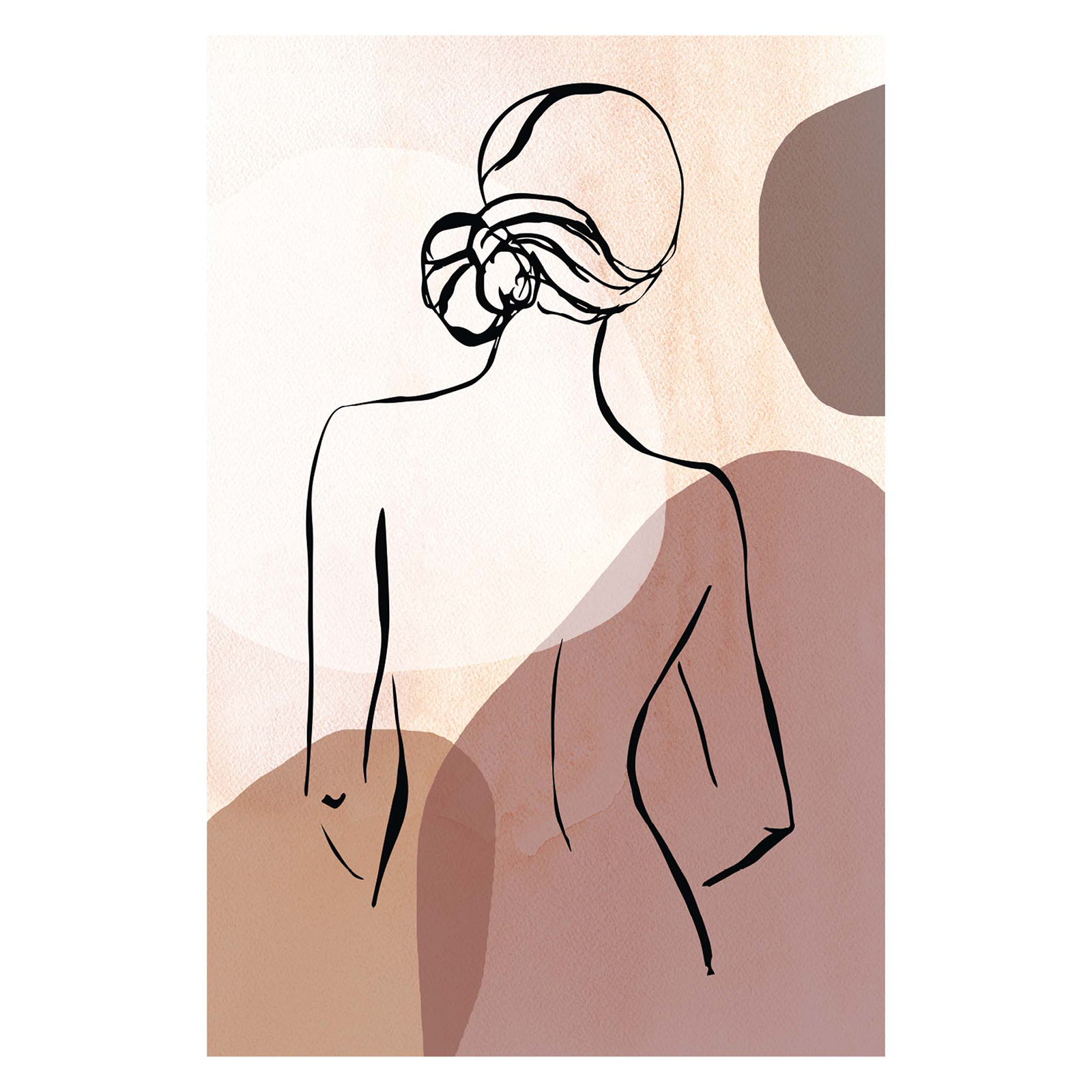 Gerahmtes Bild LADY BLACK - 50x70 cm