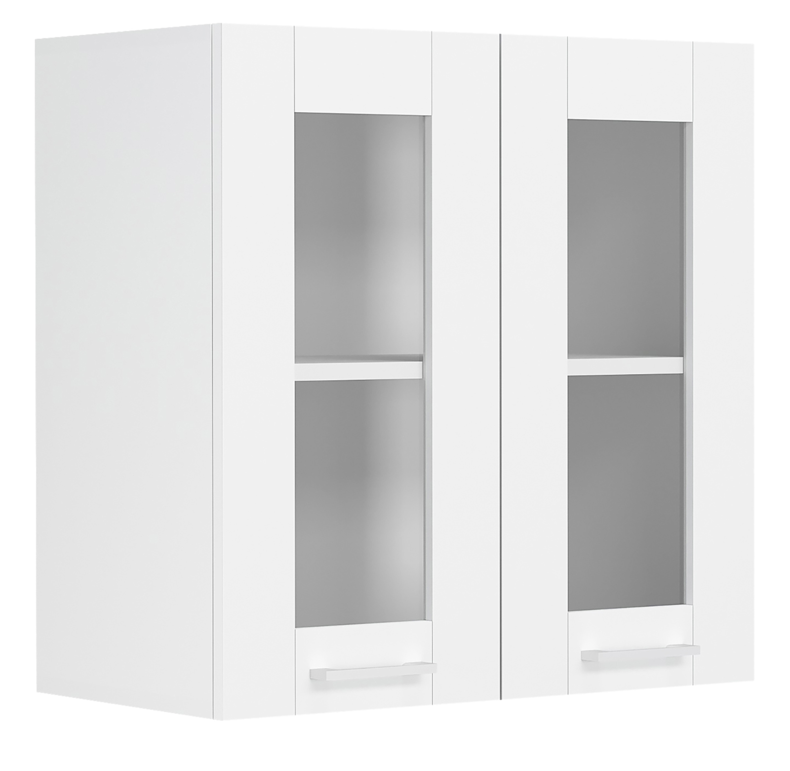 Glas-Hängeschrank COLURA - weiß - 80 cm