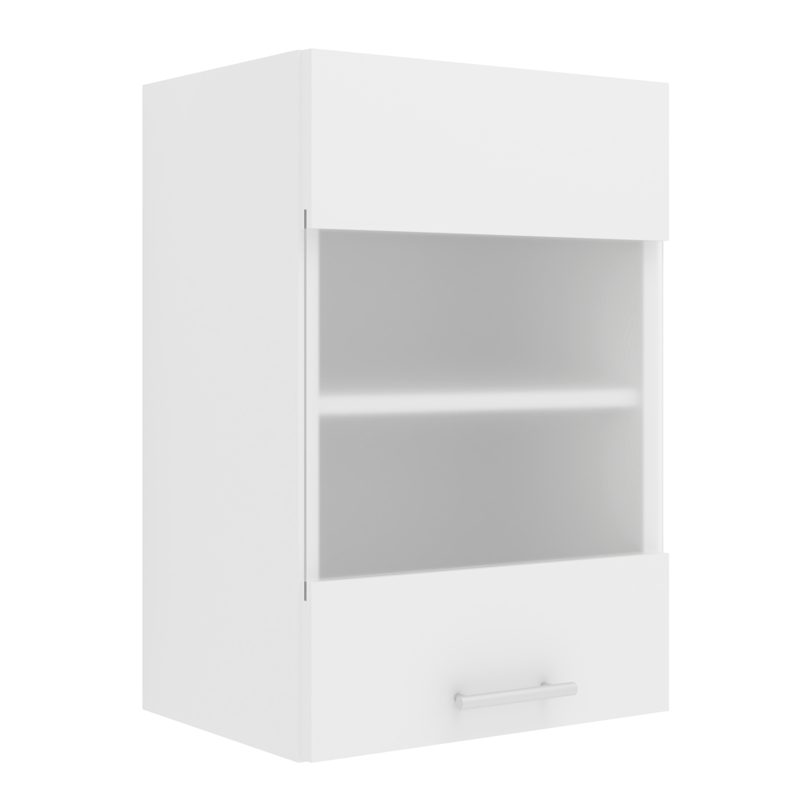 Glas-Hängeschrank ESILO - weiß - 40 cm