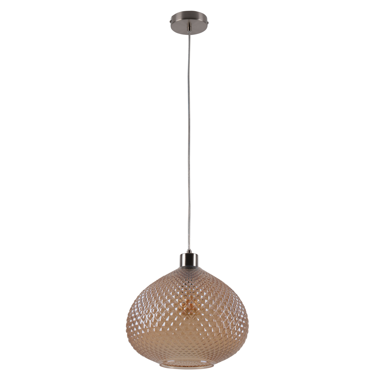 Glas-Pendelleuchte SURRAT - braun - Ø 29 cm
