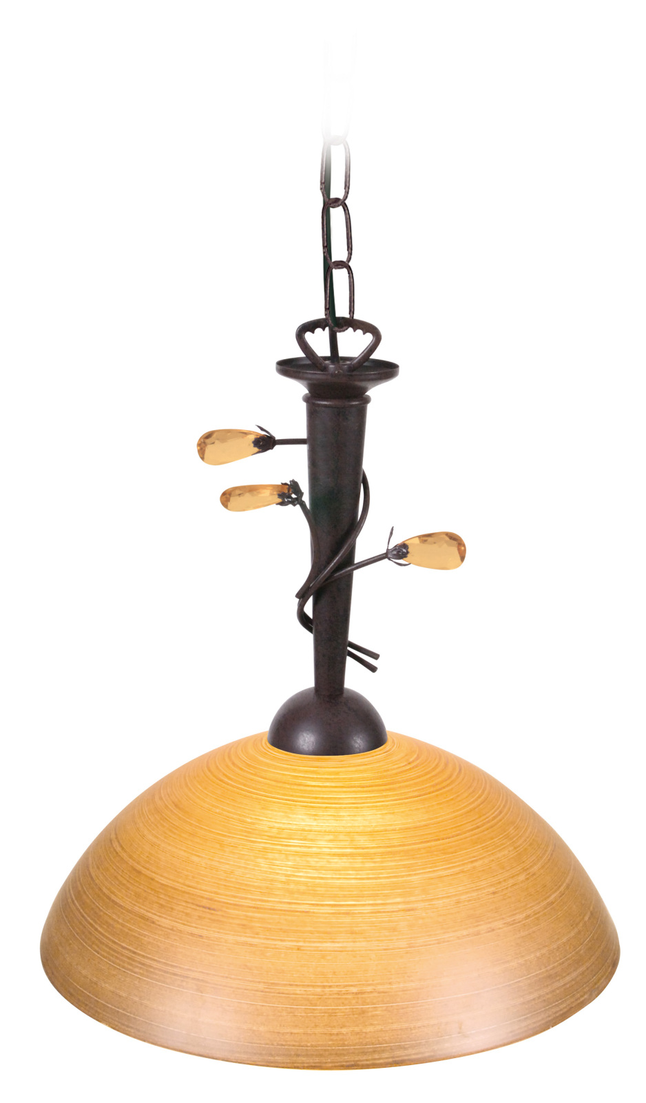 Glaspendelleuchte - orange - 143 cm hoch