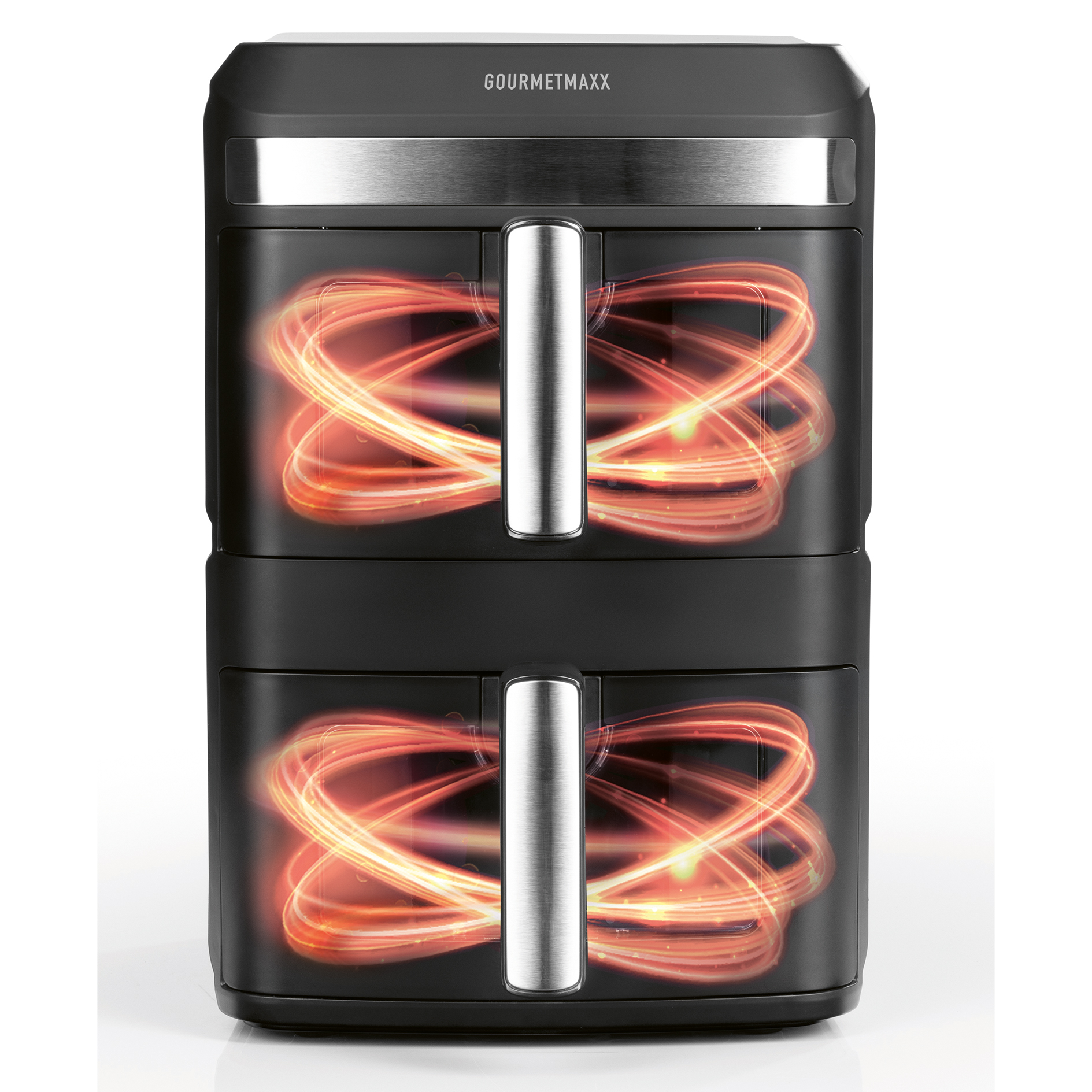 GOURMETMAXX Heißluft-Fritteuse FryUp XL - mit Sichtfenstern - 2x 6 Liter