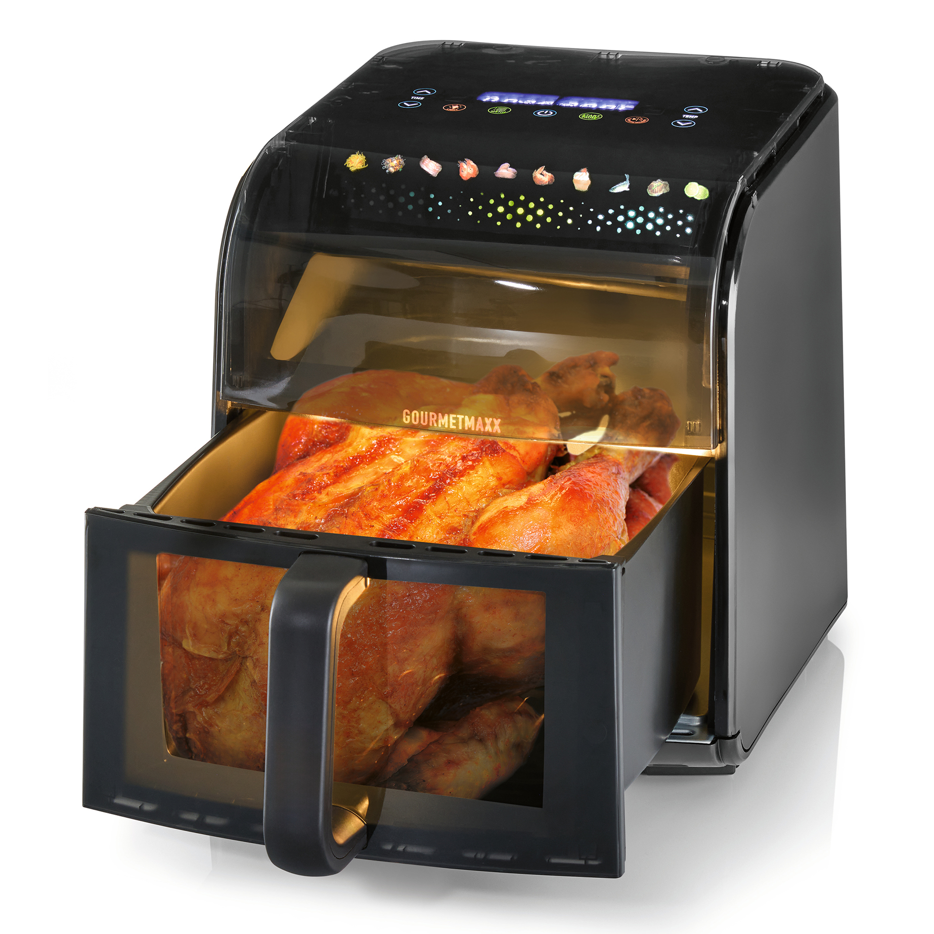 GOURMETMAXX Heißluft-Fritteuse - schwarz - 7 Liter - 10 Programme