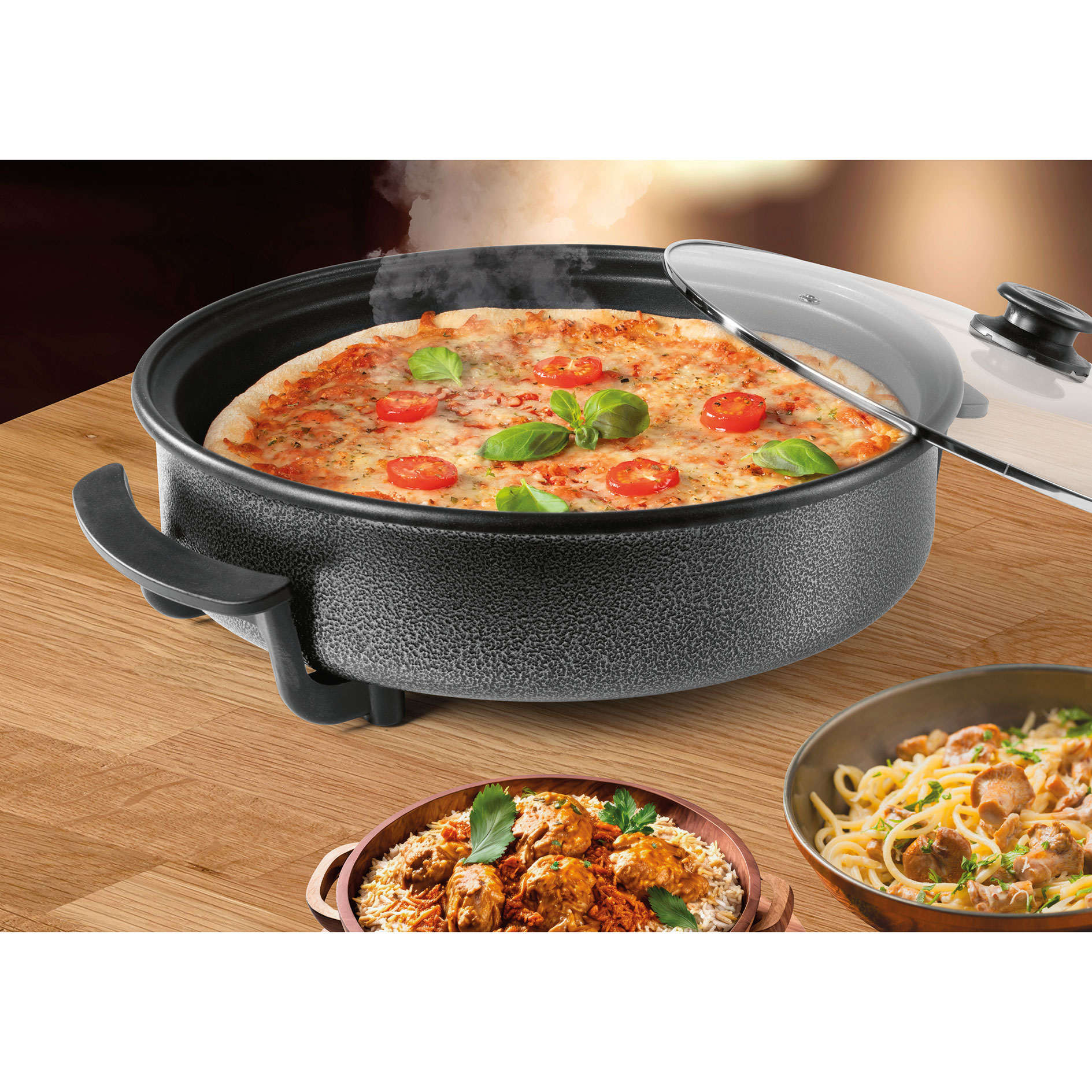 Guardini Smart Colors Pizzapfanne – Stahl, Antihaft, Orange/Schwarz, 28 Cm, Für Den Backofen