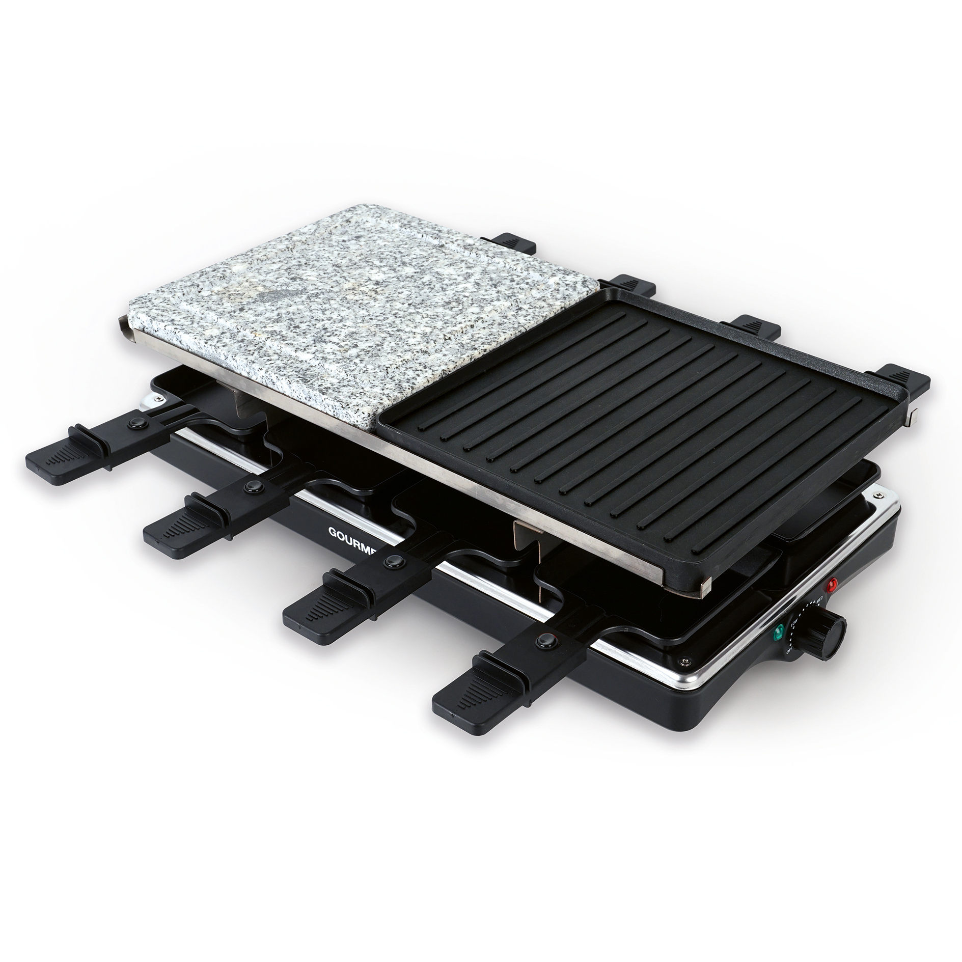GOURMETMAXX Raclette 16543 - schwarz-Edelstahl - 8 Pfännchen