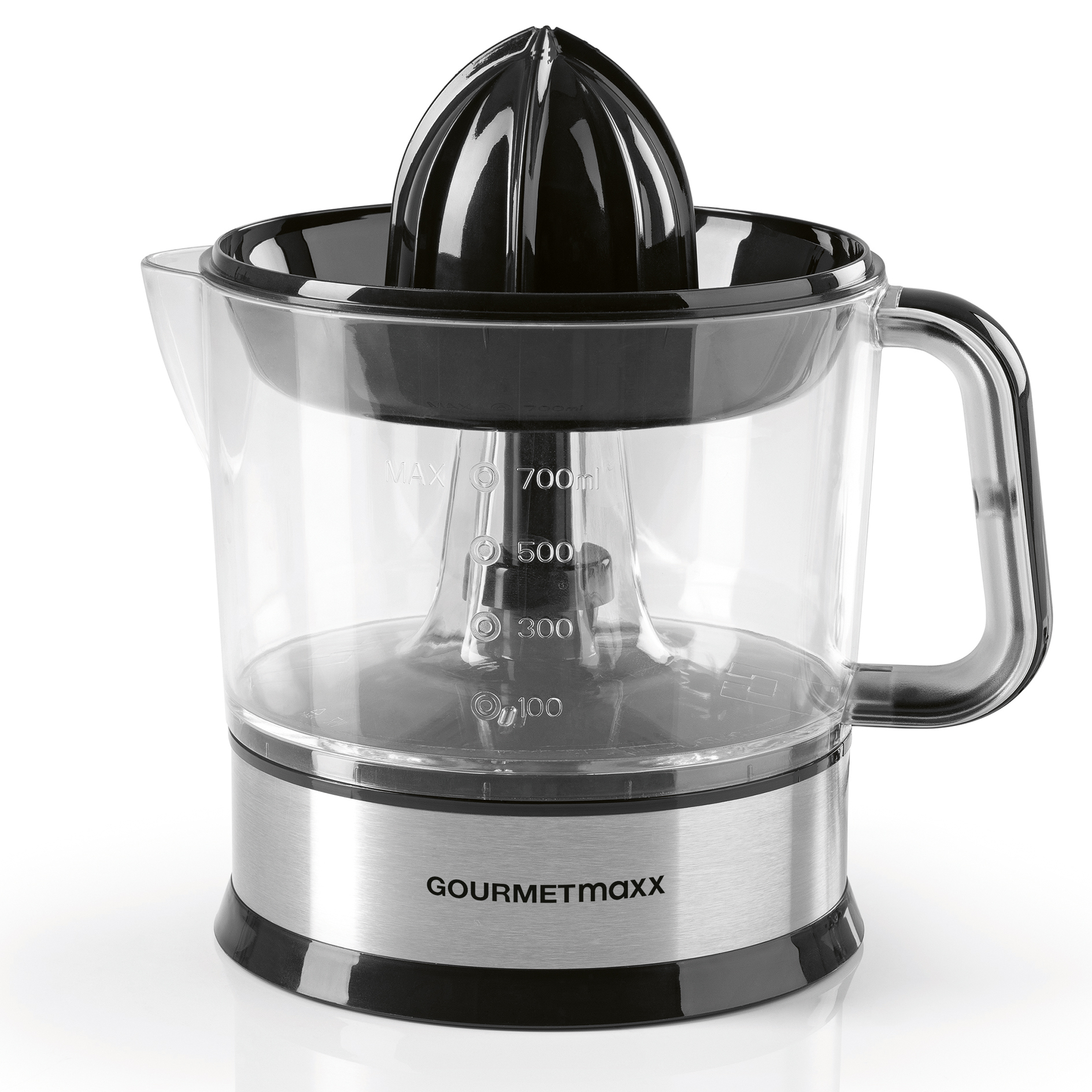 GOURMETMAXX Zitruspresse 13718 - Edelstahl-schwarz - elektrisch