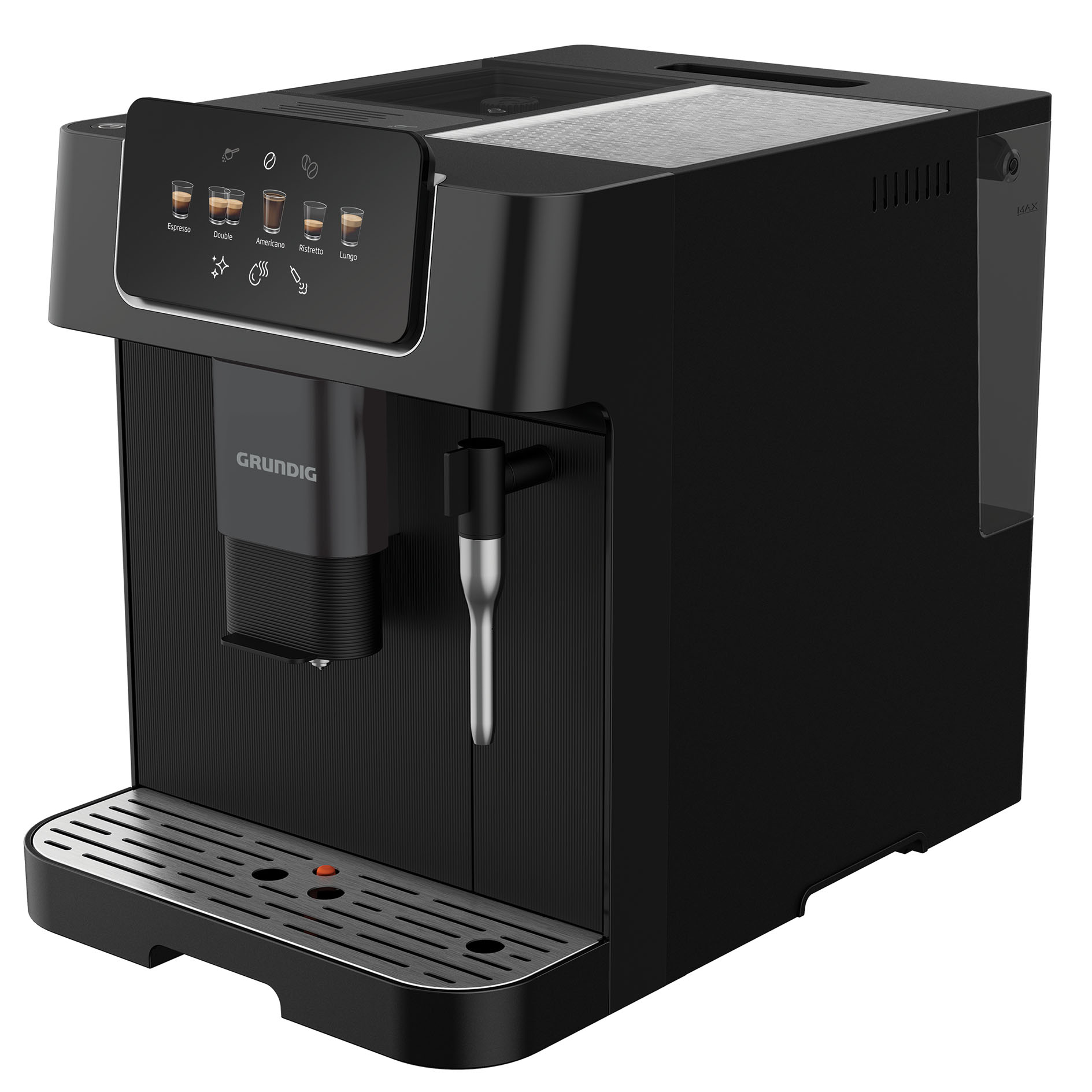 GRUNDIG Kaffeevollautomat KVA 6230 - schwarz - mit Milchaufschäumdüse