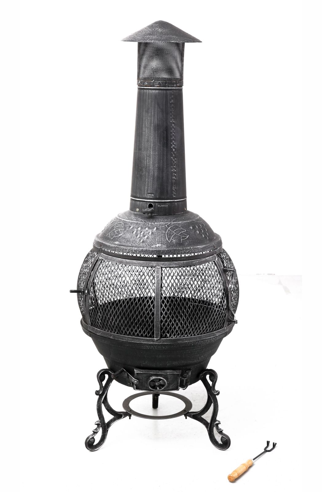 Guss-Feuerstelle JACKONSVILLE - schwarz-grau - 52 cm