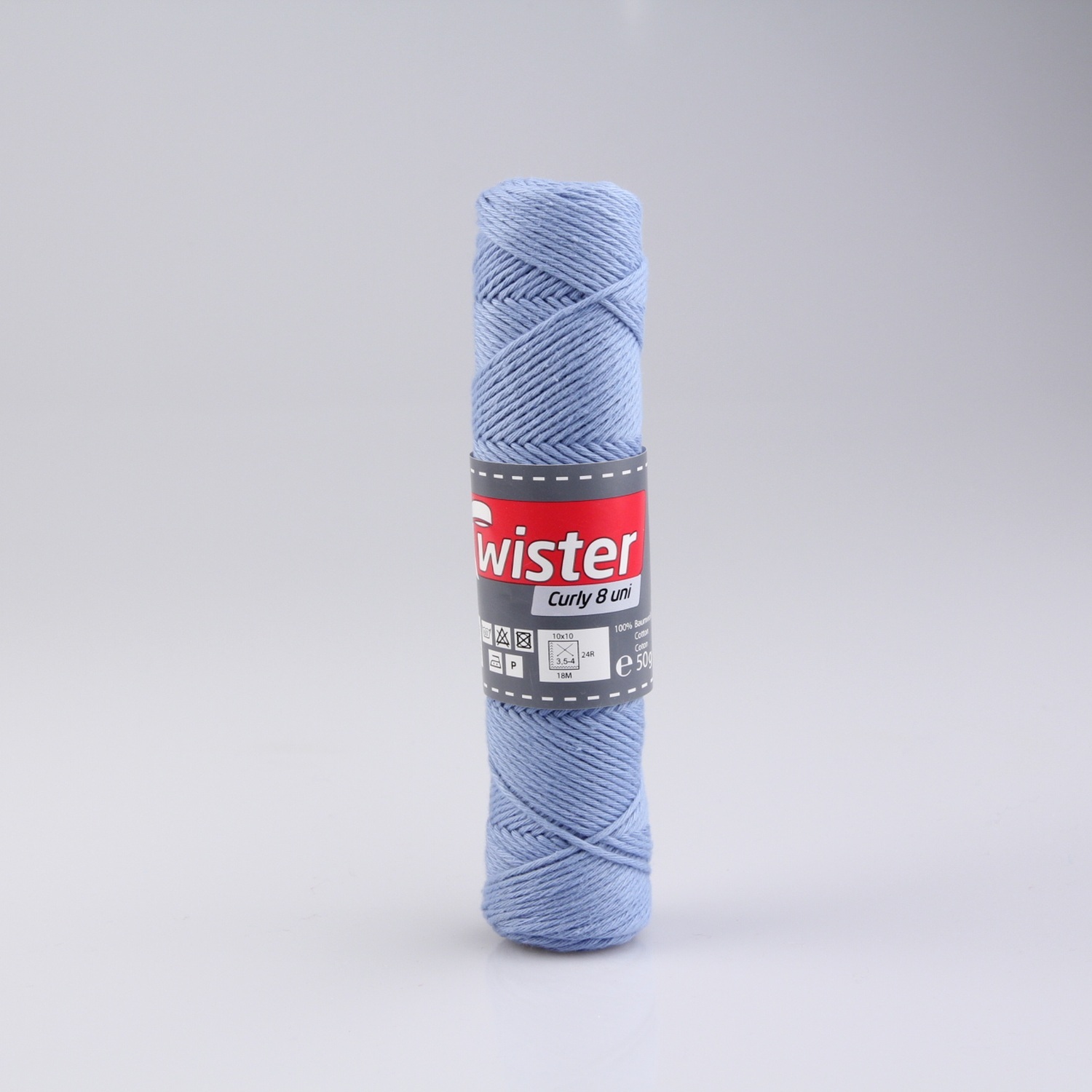 Häkelgarn TWISTER CURLY - blau - 50g