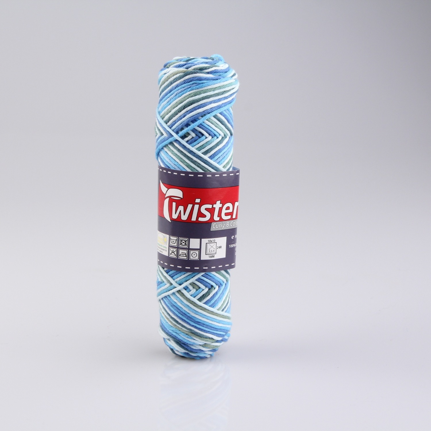 Häkelgarn TWISTER CURLY - natur-grau-jeans - 50g