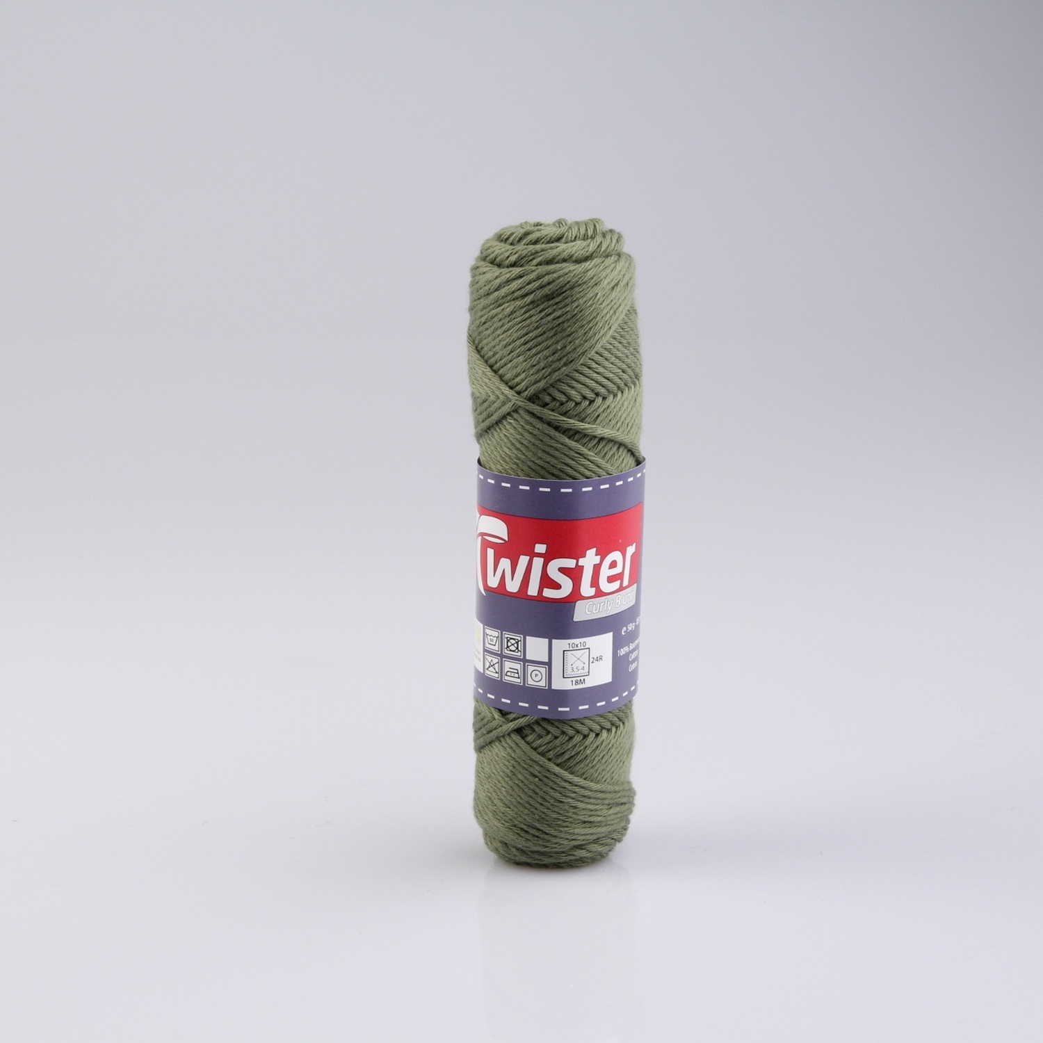 Häkelgarn TWISTER CURLY - oliv - 50g