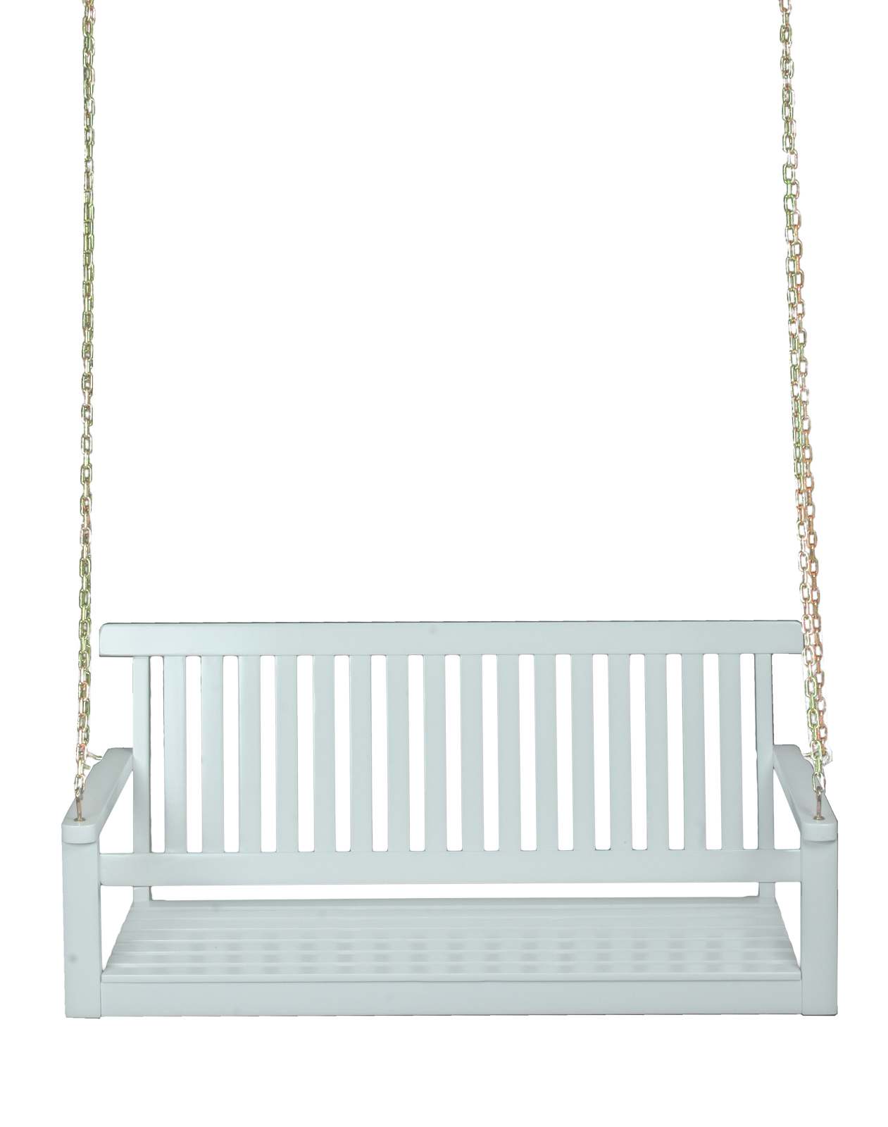 Hängebank AUGUSTA - weiß - Eukalyptus Massivholz - 130 cm