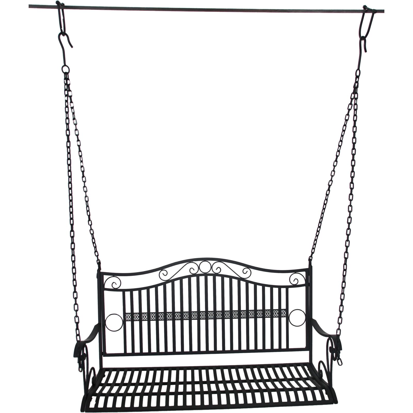 Hängebank CUMBAL - schwarz matt - 114 cm breit