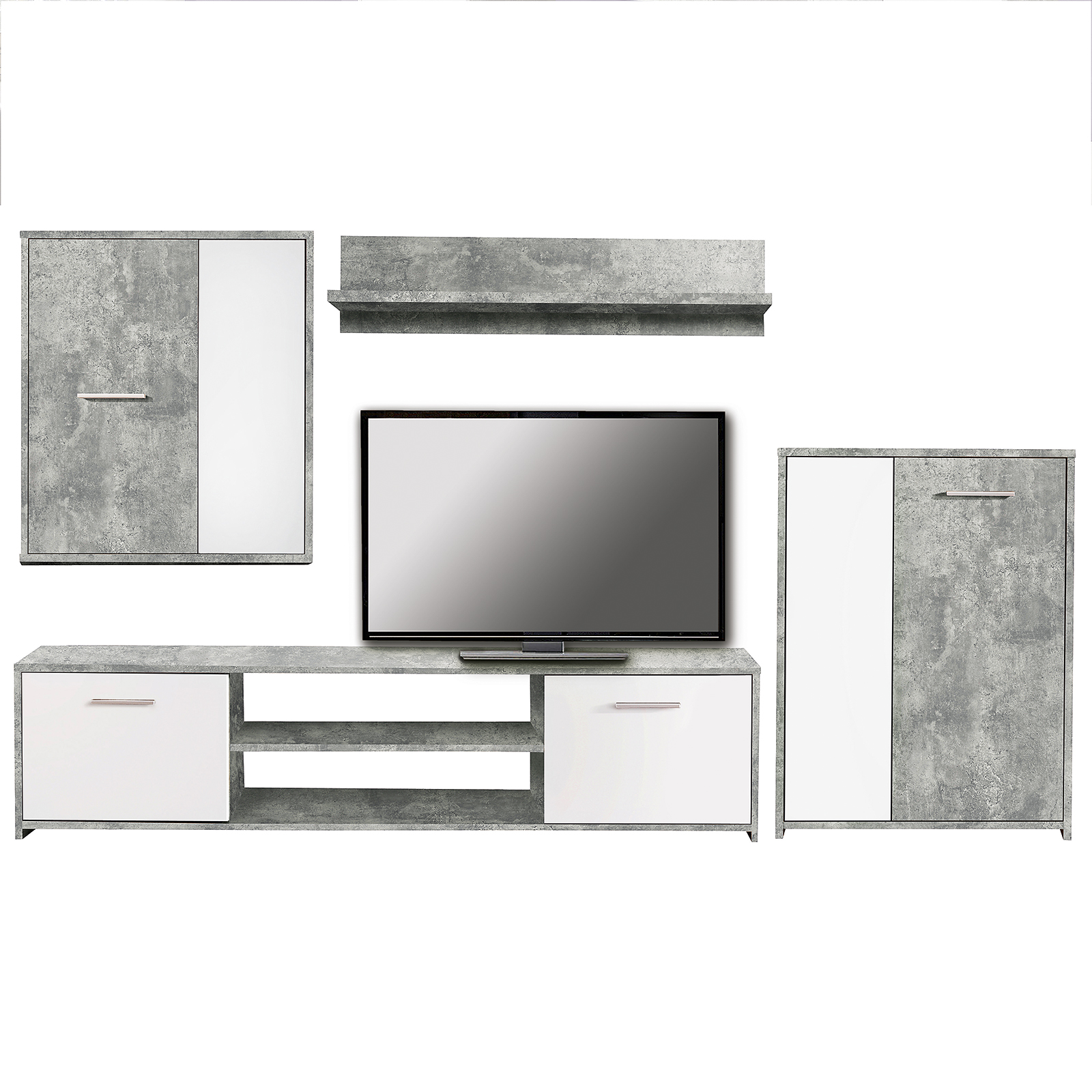 Hängeelement - Beton-Optik-weiß - 60 cm