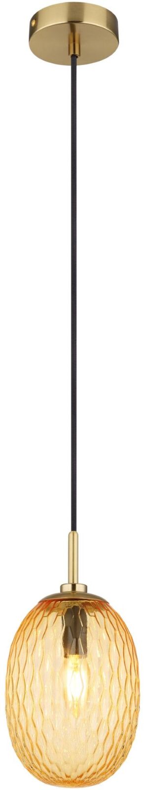Hängeleuchte - goldfarben matt - amber - 120 cm