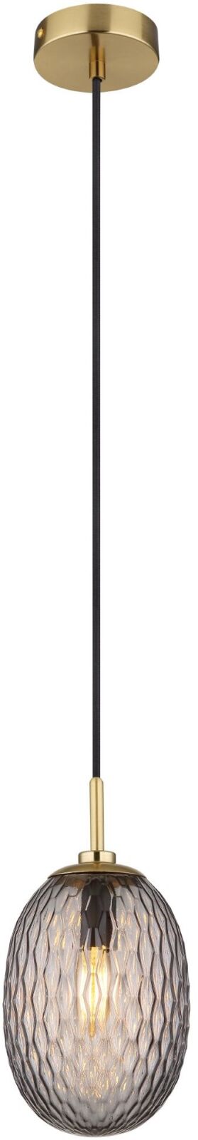 Hängeleuchte - goldfarben matt - rauchfarben - 120 cm